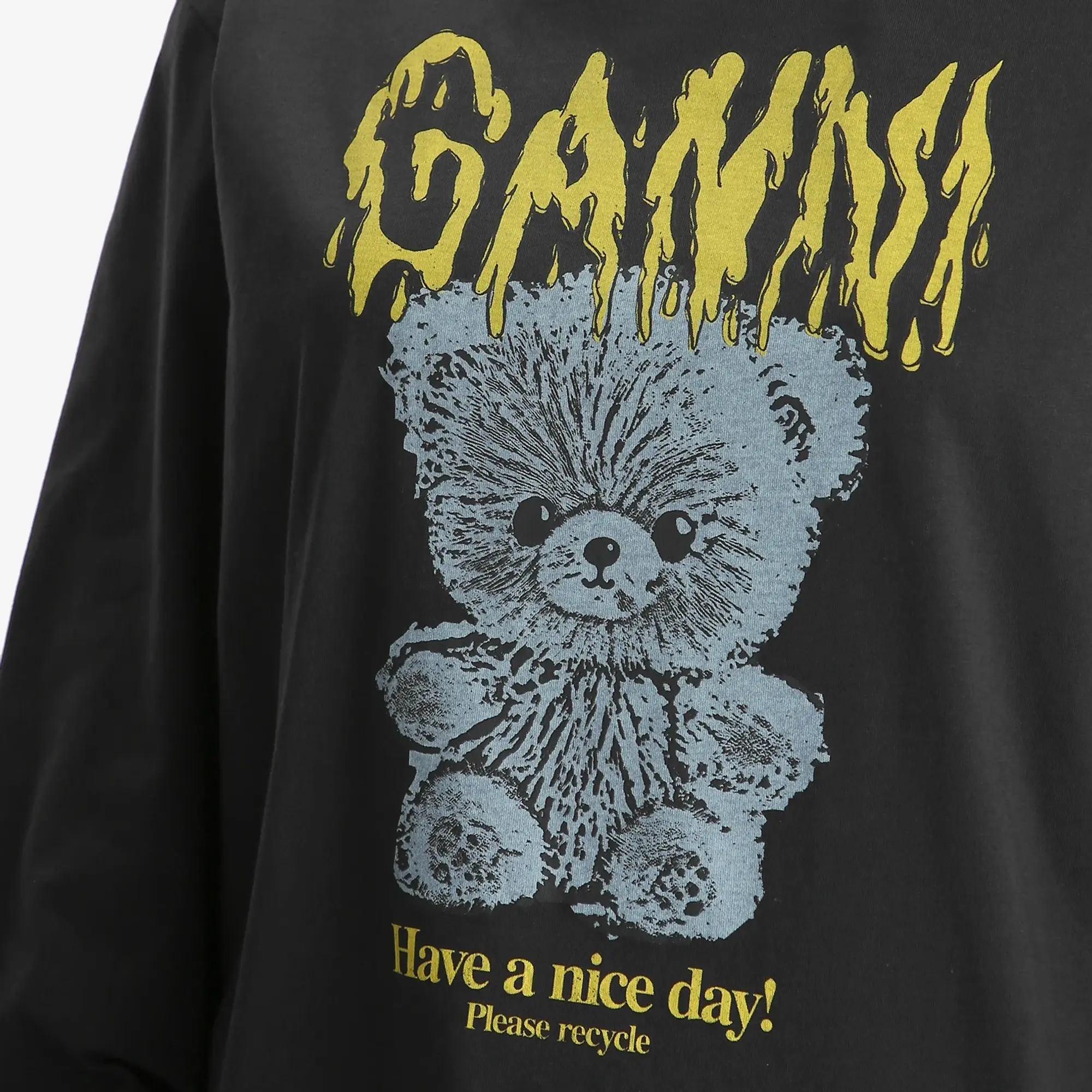 GANNI Women's Teddy Long Sleeve T-Shirt Phantom