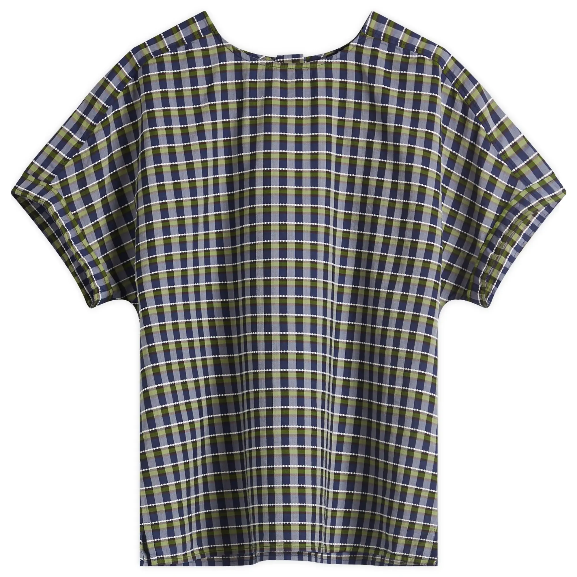A.P.C. Women's Malorie Check Short Sleeve Top Green