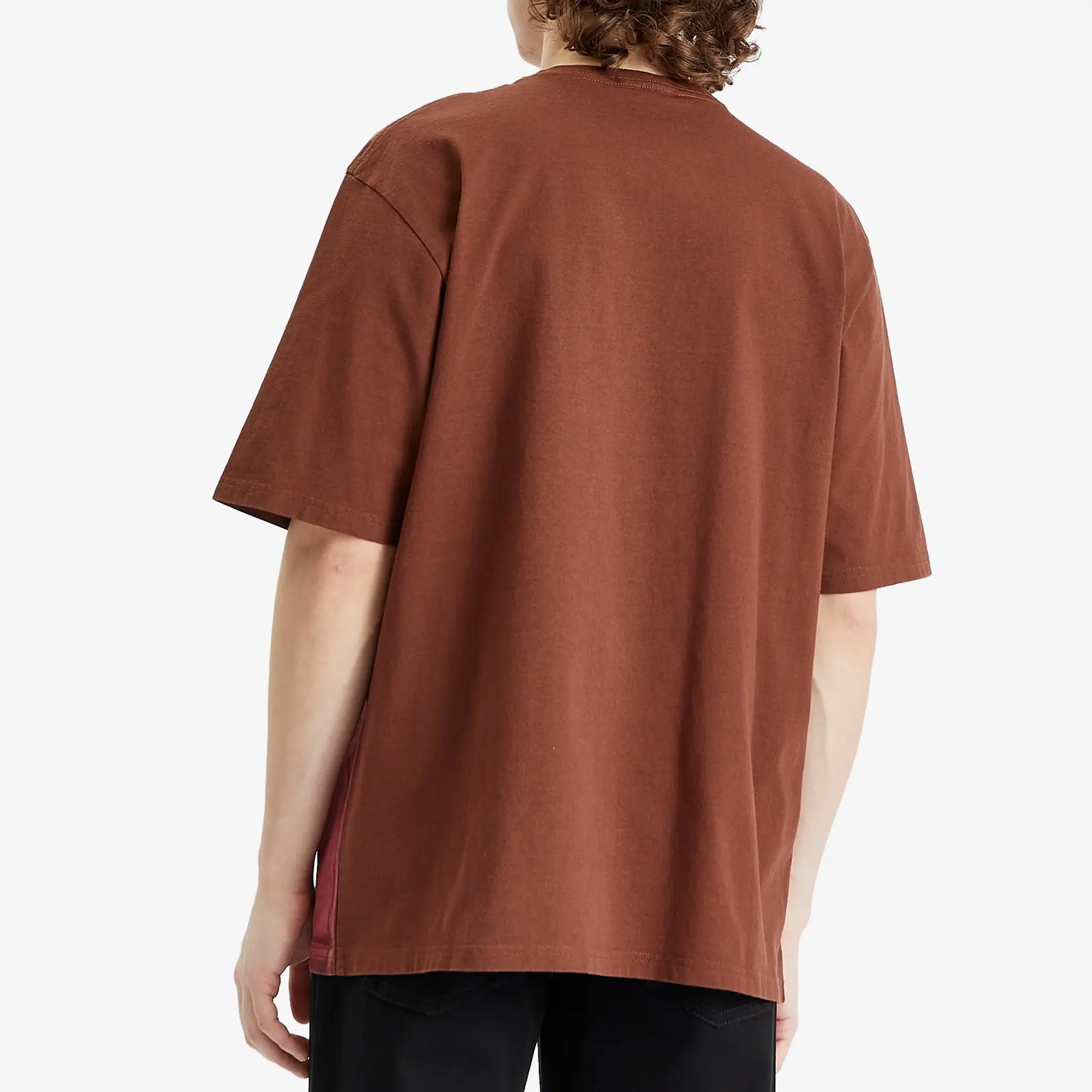 Alexander McQueen Men's Fade Effect T-Shirt Rust/Bordeaux
