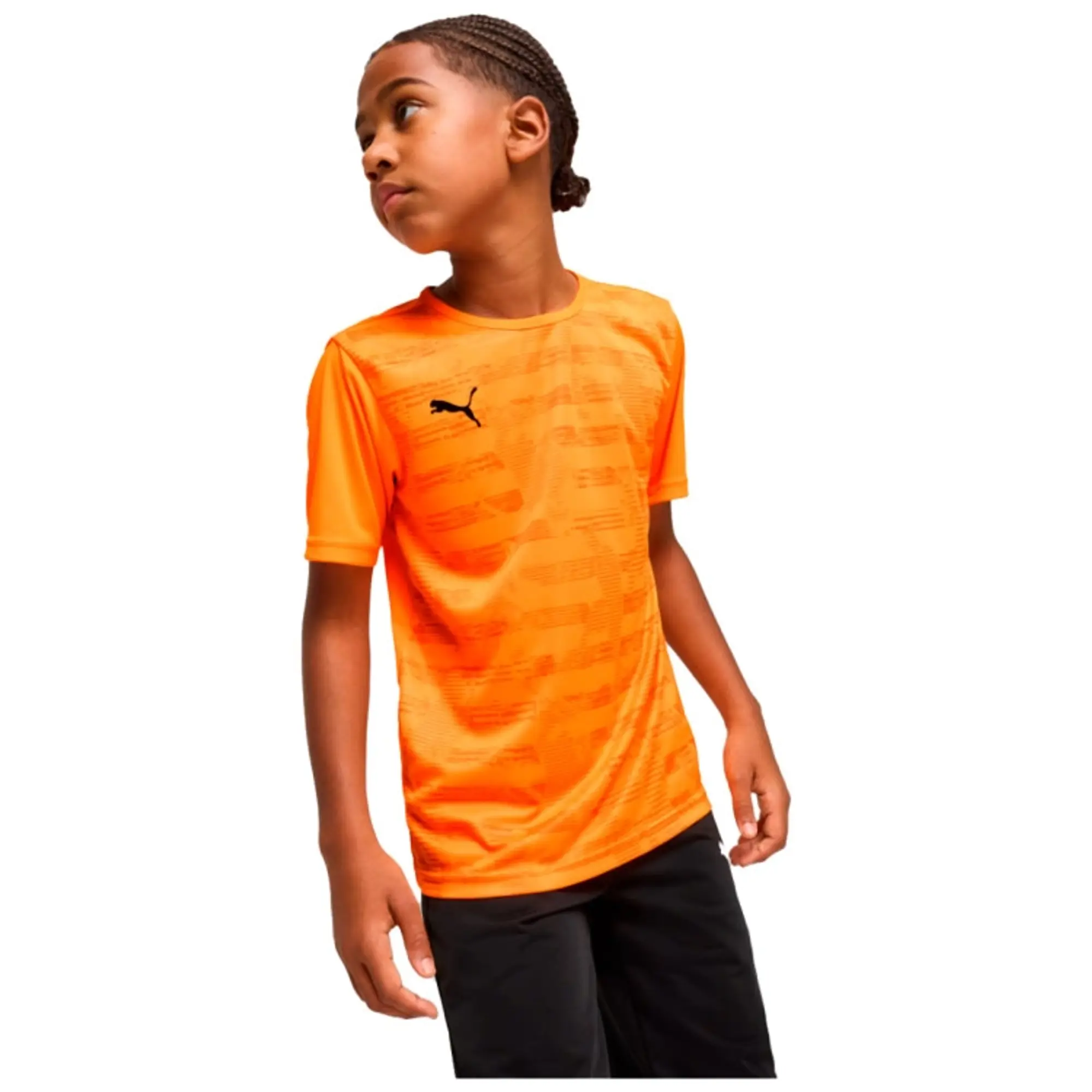 Individualrise Graphic Jersey Jr Heat Fire-Puma Black - ['Orange']