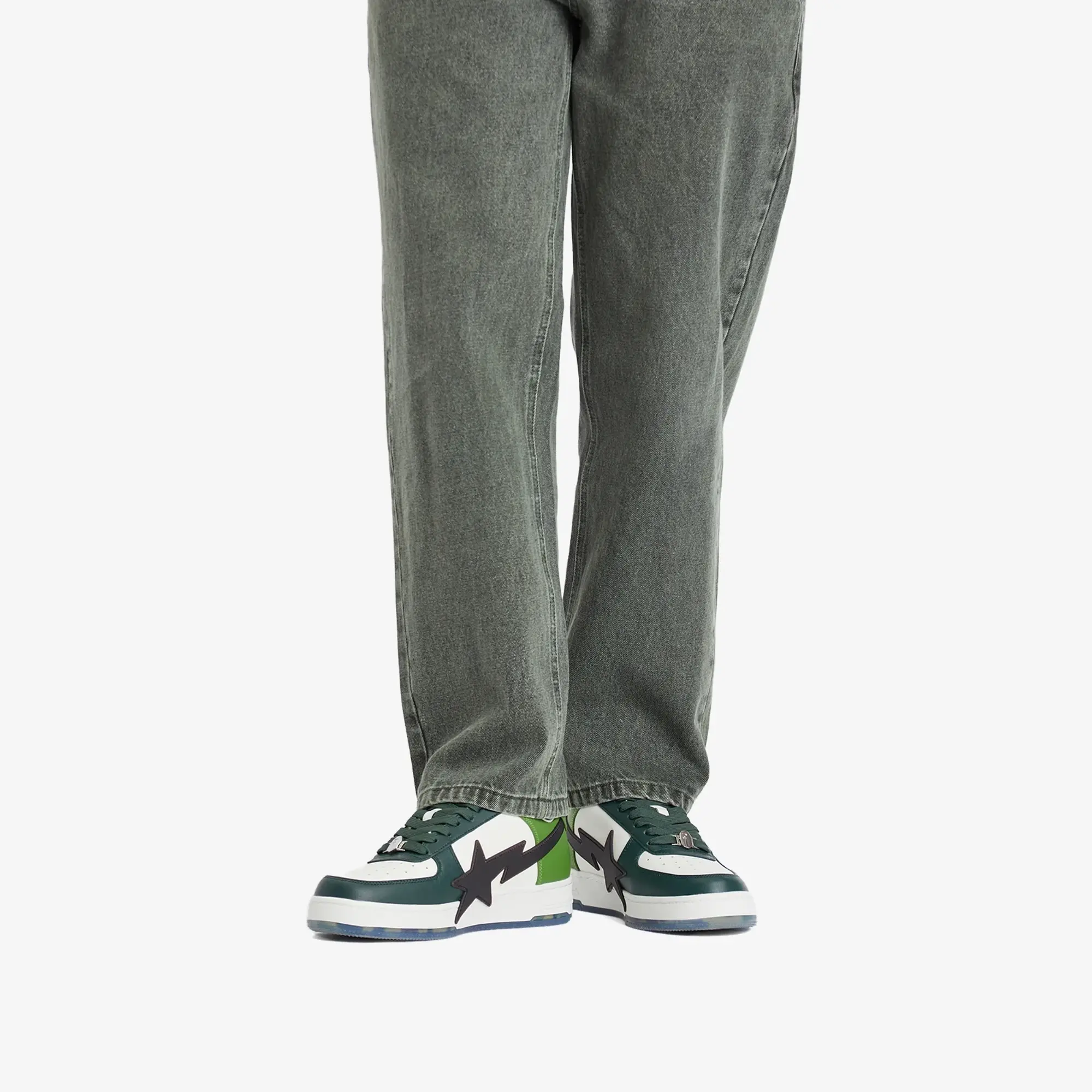 A Bathing Ape Men's Bape Sta OS Sneaker Green