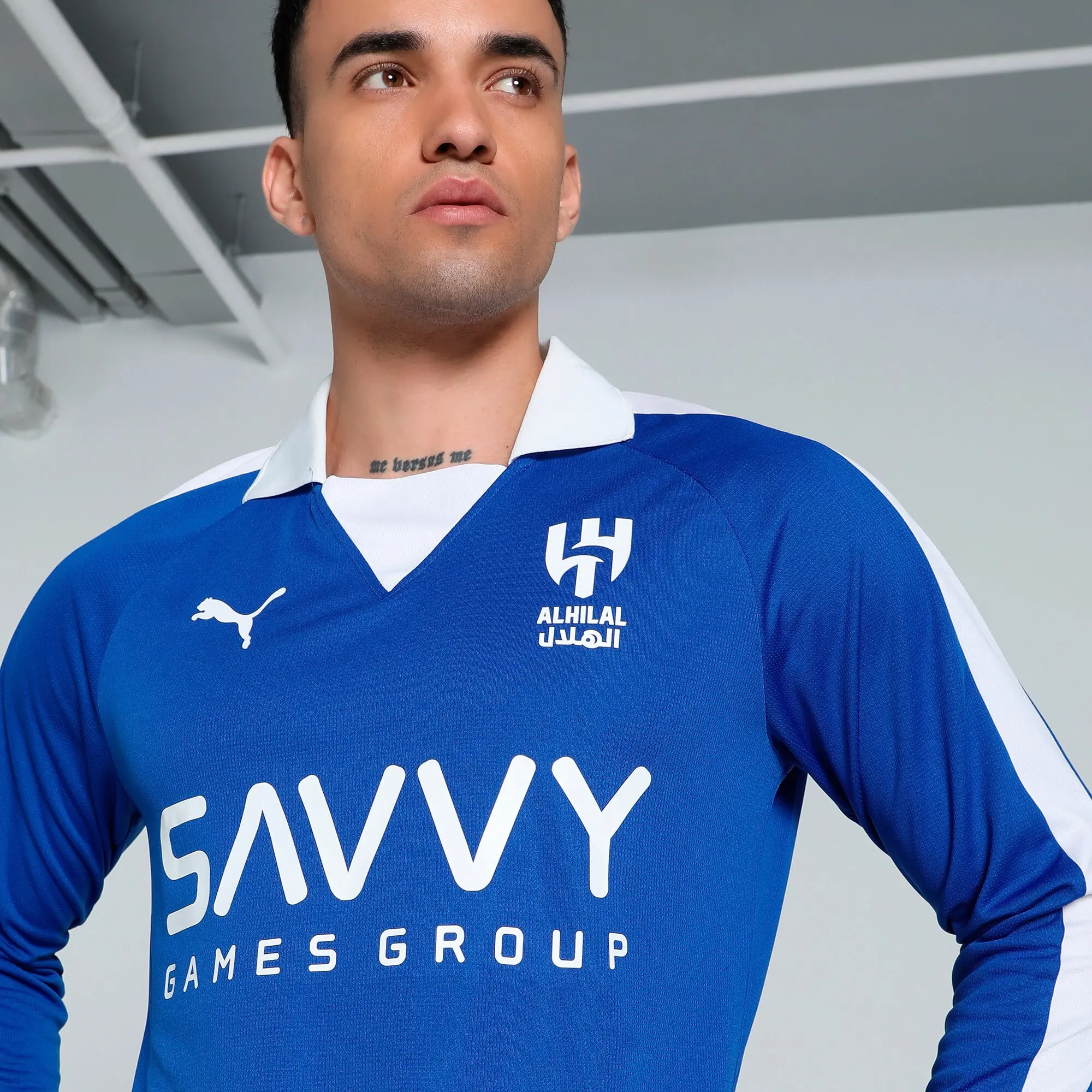 PUMA Al Hilal Saudi F.C. Anniversary Long Sleeve Jersey Men, Blue Intense/White