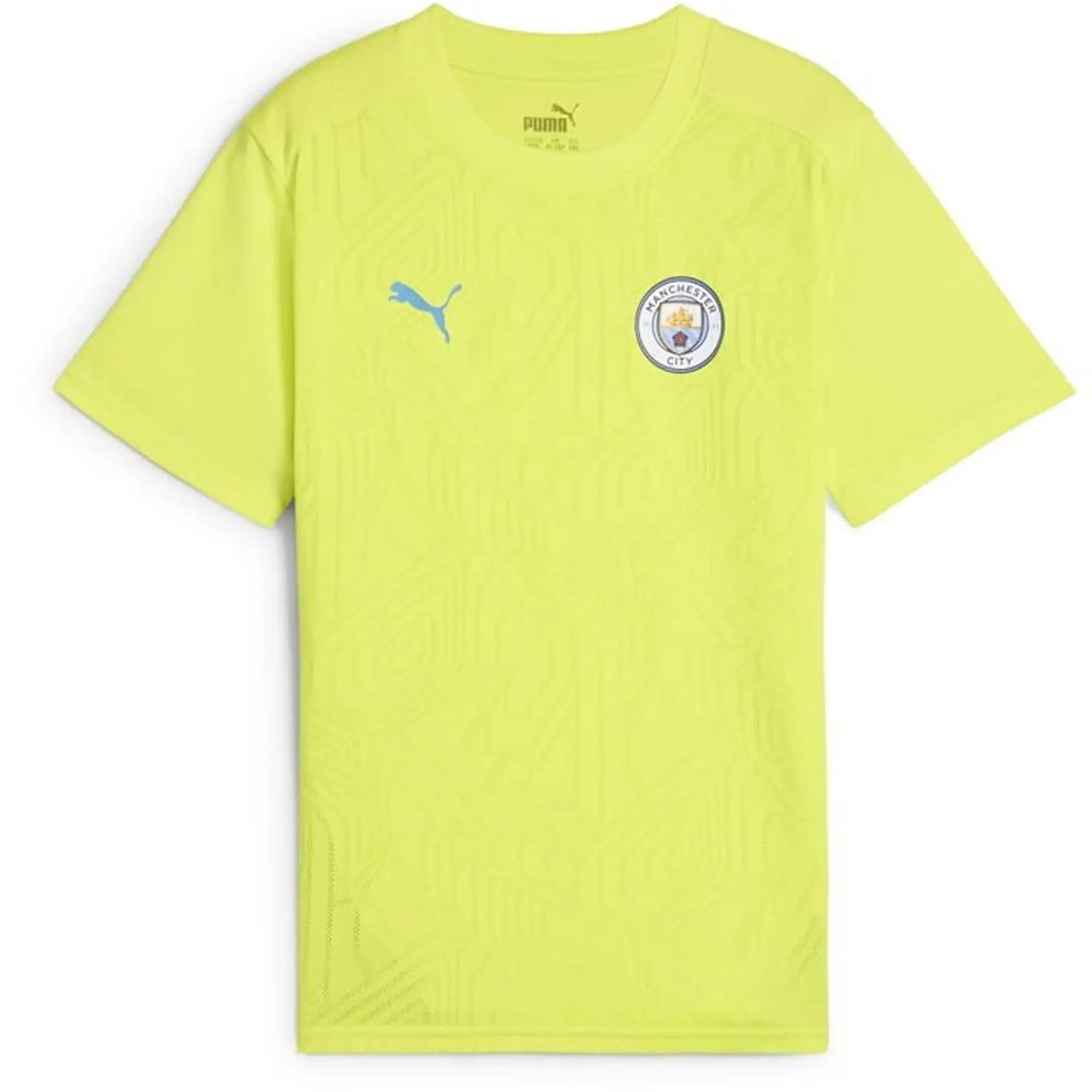 PUMA Manchester City Training Jersey Youth, Yellow Glow/Magic Blue