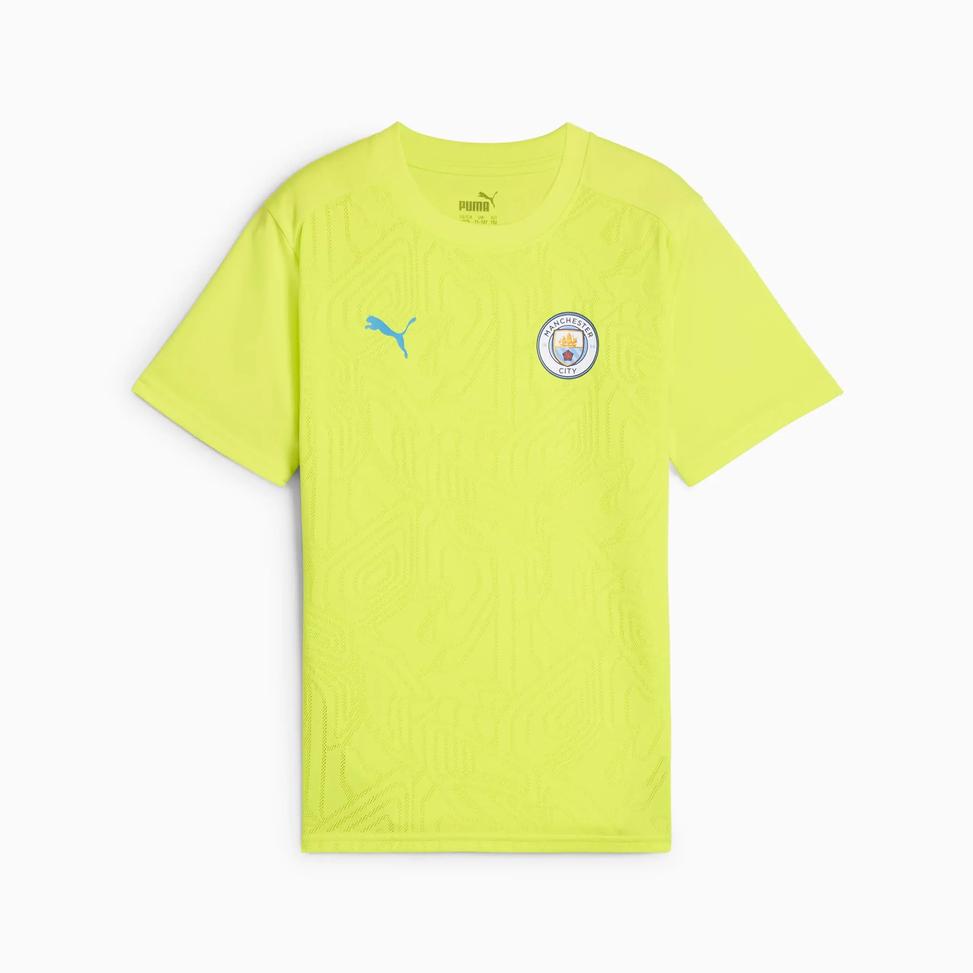 PUMA Manchester City Training Jersey Youth, Yellow Glow/Magic Blue