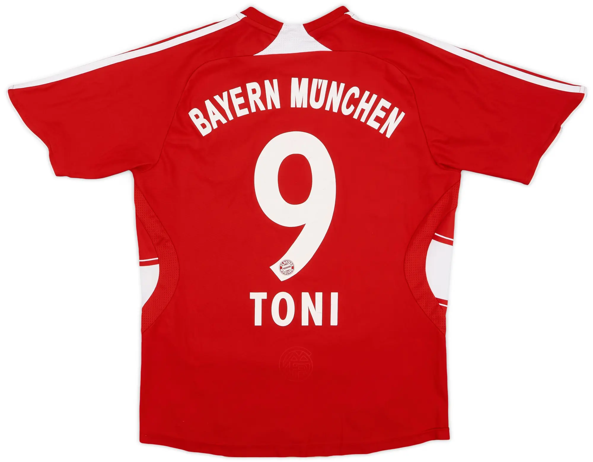 adidas 2007-08 Bayern Munich Home Shirt Toni #9 - 6/10 - (L.Boys)