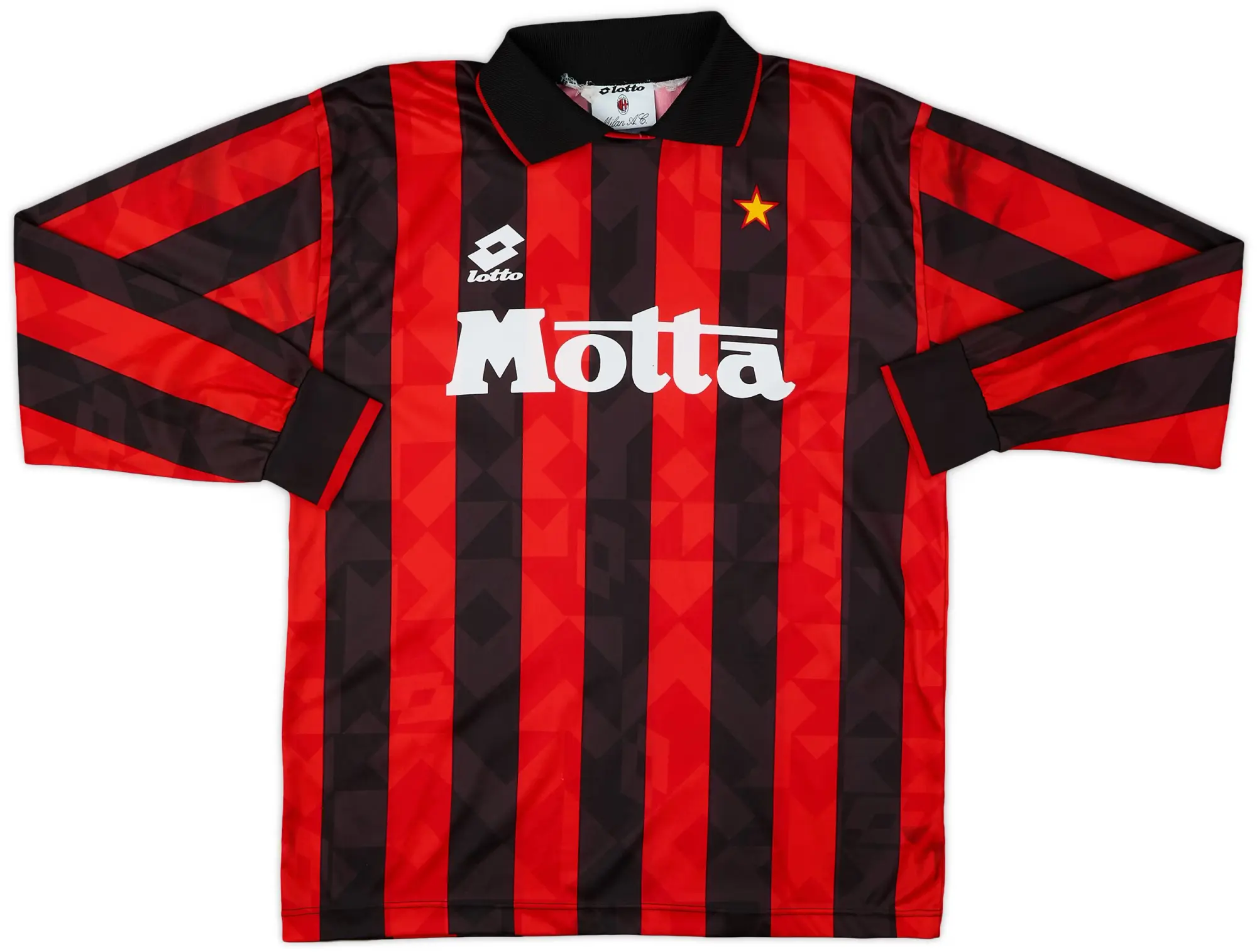 Lotto 1993-94 AC Milan Home L/S Shirt - 8/10 - (L)