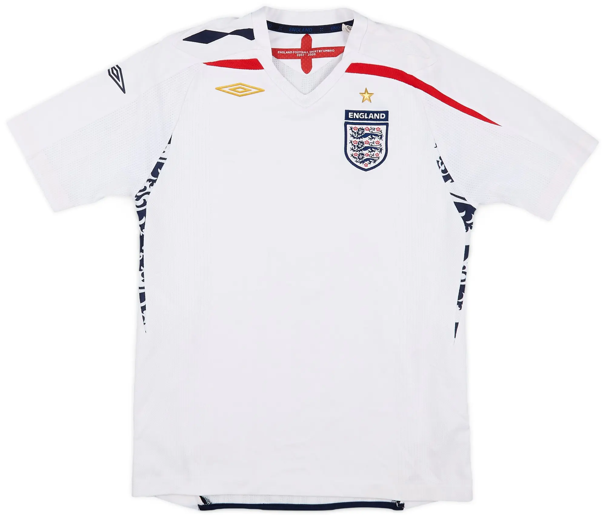 Umbro 2007-09 England Home Shirt - 7/10 - (L.Boys)
