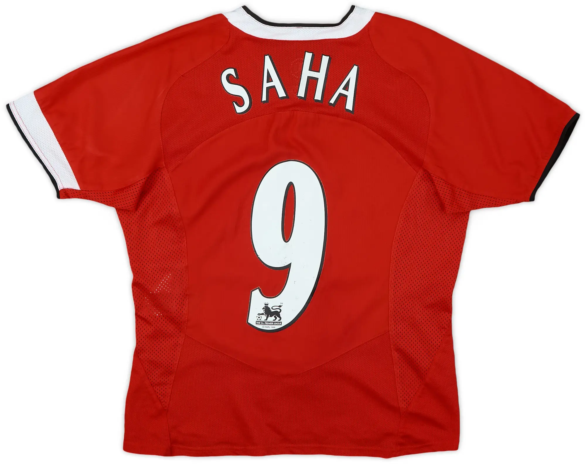 Nike 2004-06 Manchester United Home Shirt Saha #9 - 6/10 - (M.Boys)
