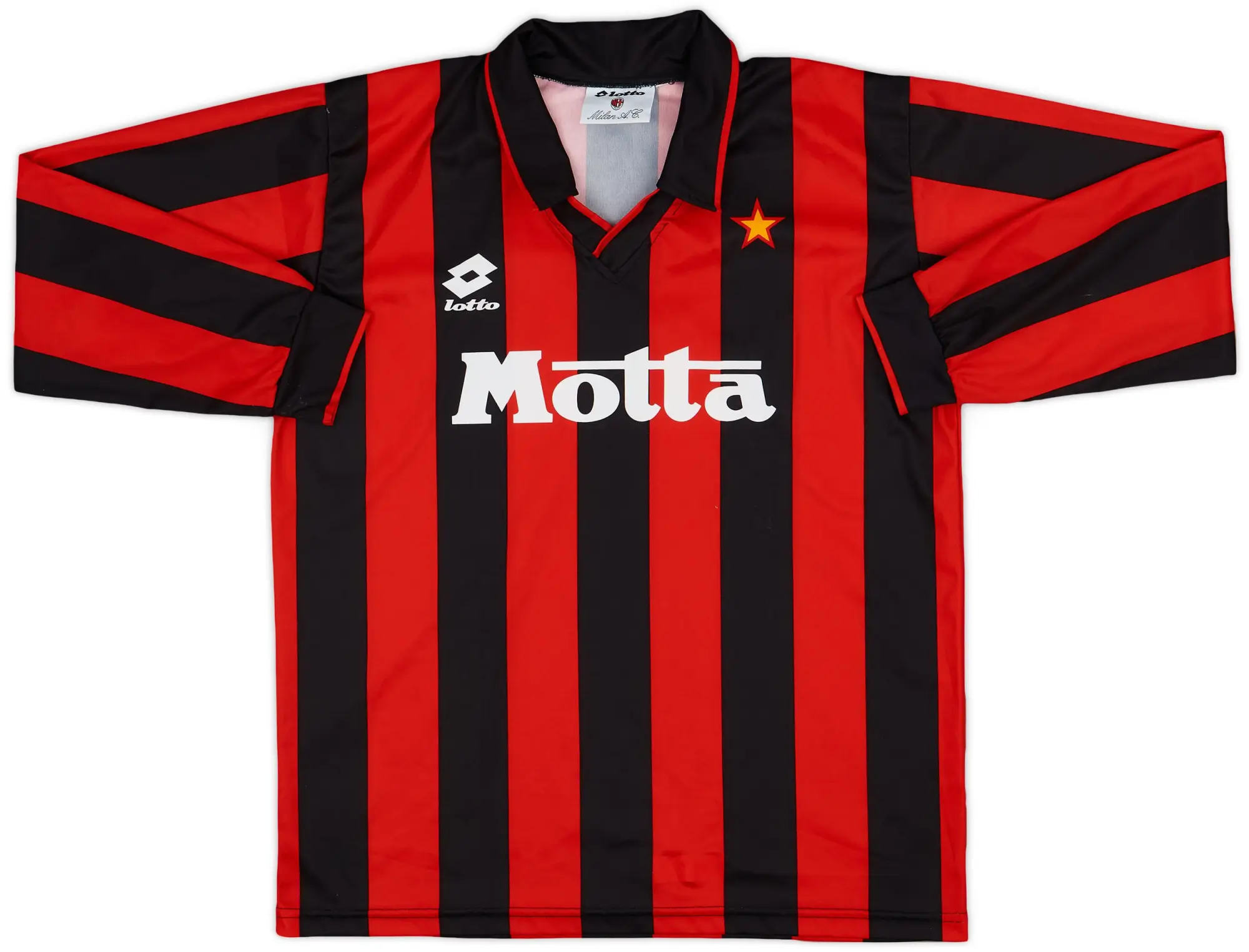 Lotto 1994-95 AC Milan Home L/S Shirt - 8/10 - (L)