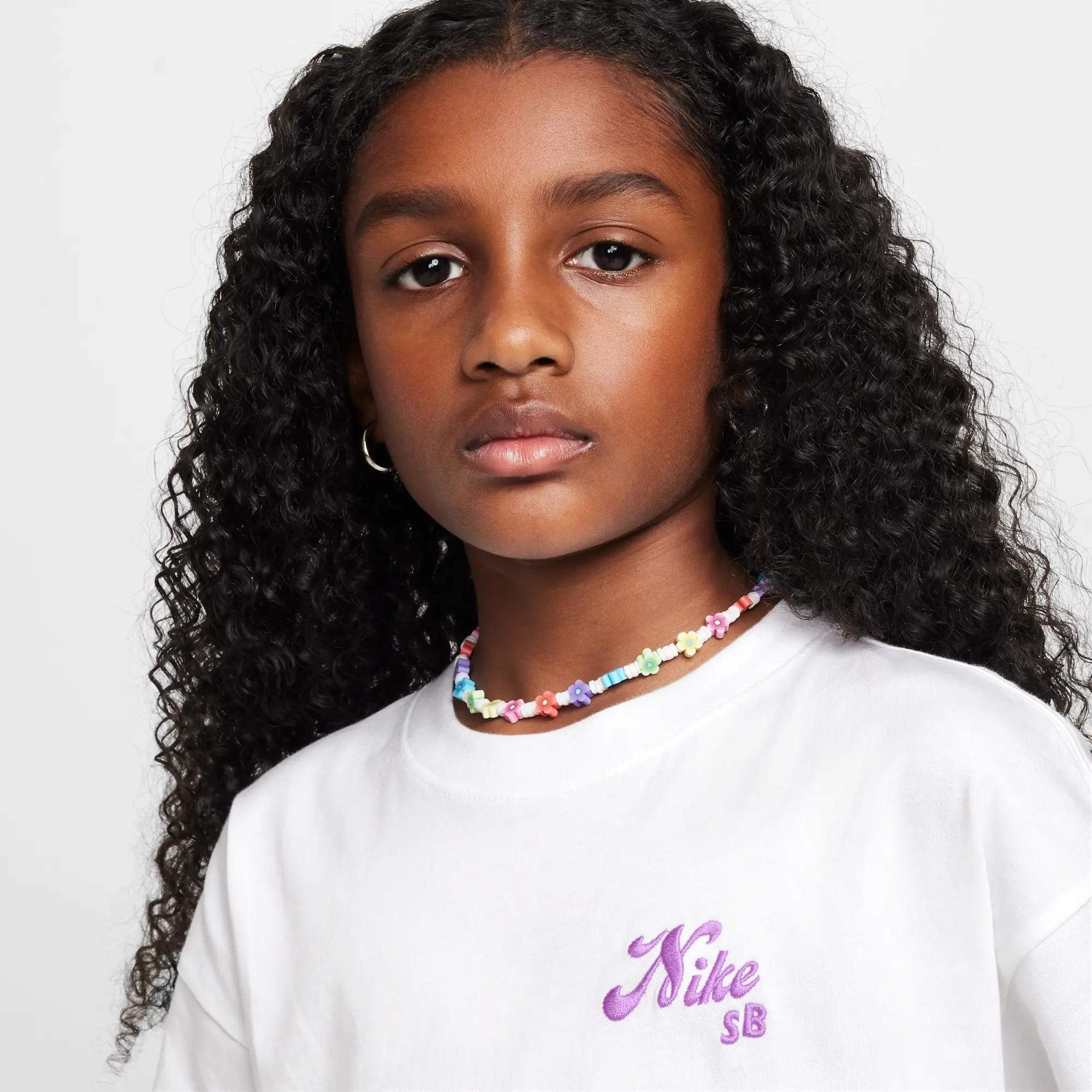 Nike SB Older Kids' (Girls') T-Shirt - White - Cotton