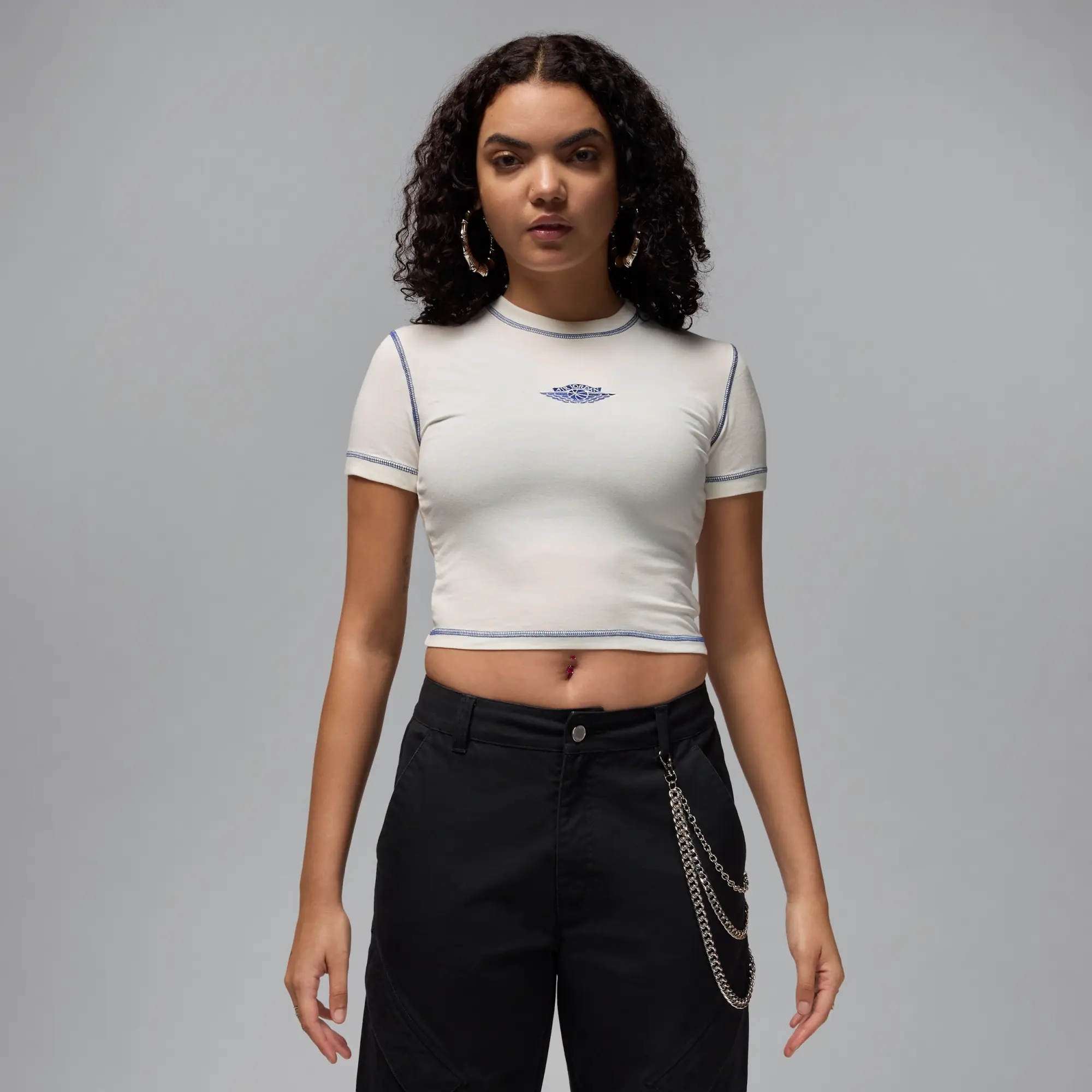 Nike Jordan Rare Air Women's Cropped Short-Sleeve T-Shirt - White