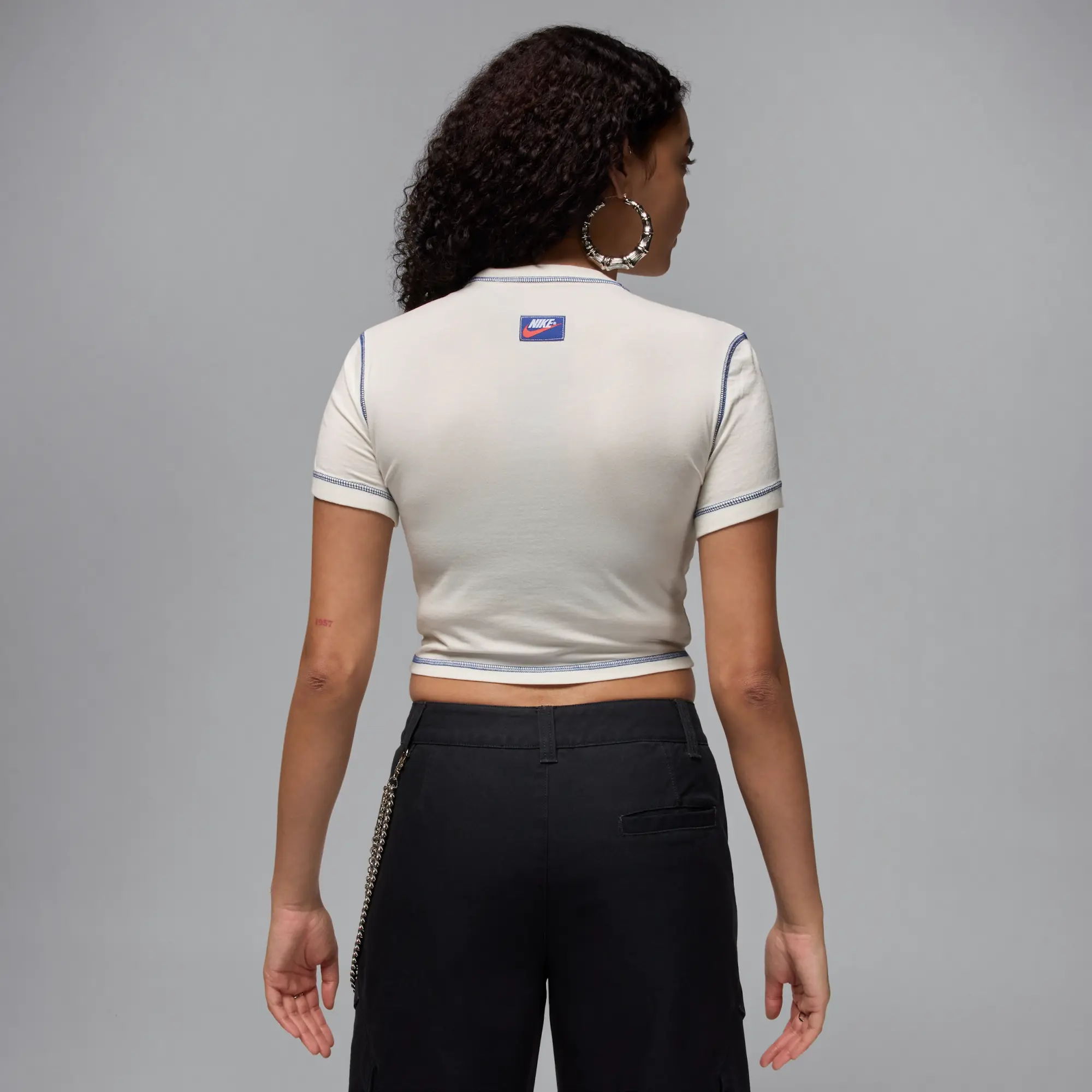 Nike Jordan Rare Air Women's Cropped Short-Sleeve T-Shirt - White