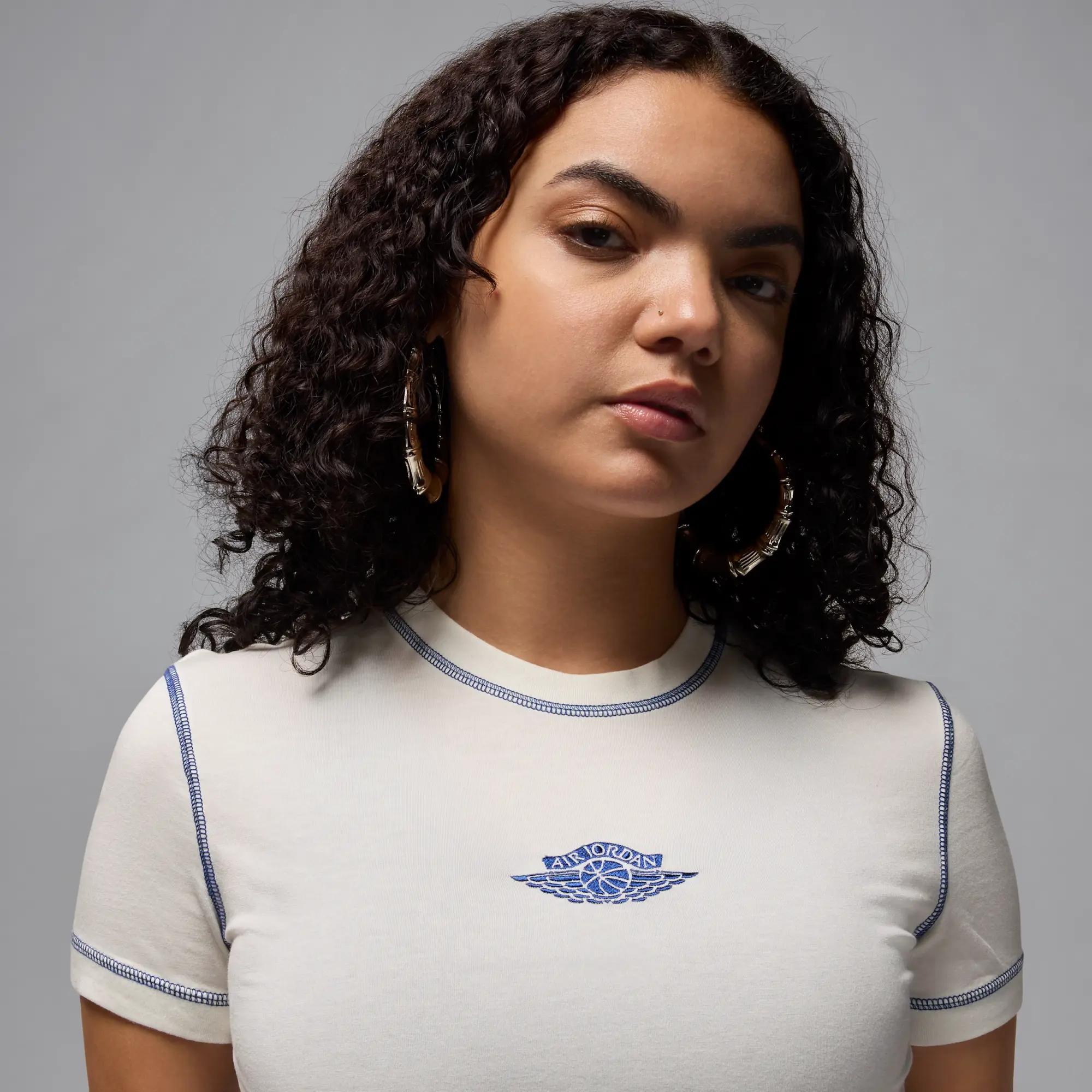Nike Jordan Rare Air Women's Cropped Short-Sleeve T-Shirt - White