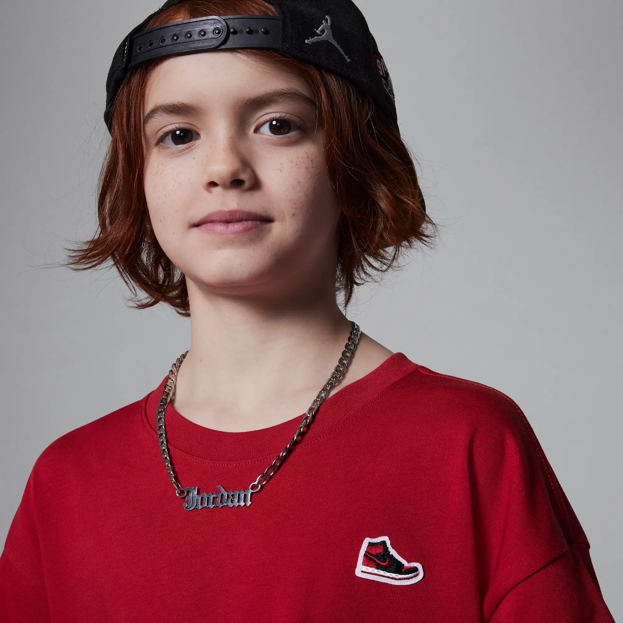 Nike Jordan Nike Air Jordan 1 Older Kids' Patch T-Shirt - Red