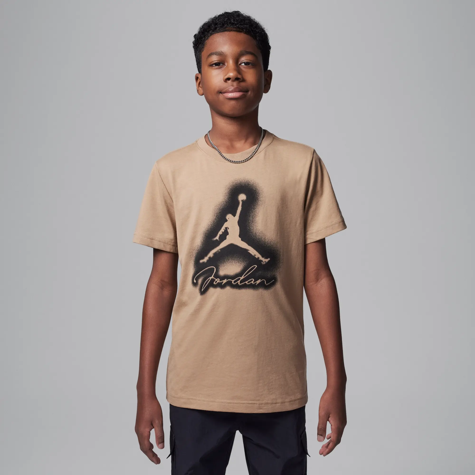 Nike Jordan MVP Older Kids' Airbrushed Jordan T-Shirt - Brown