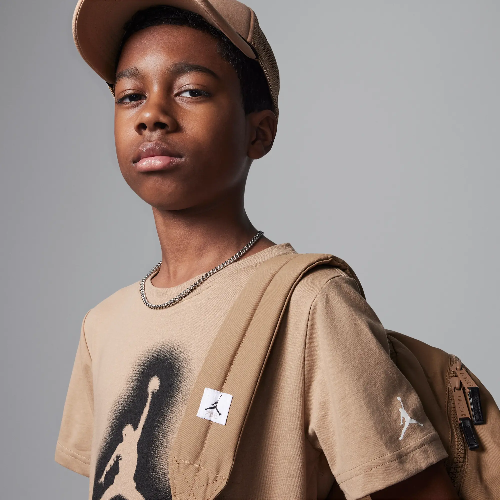 Nike Jordan MVP Older Kids' Airbrushed Jordan T-Shirt - Brown