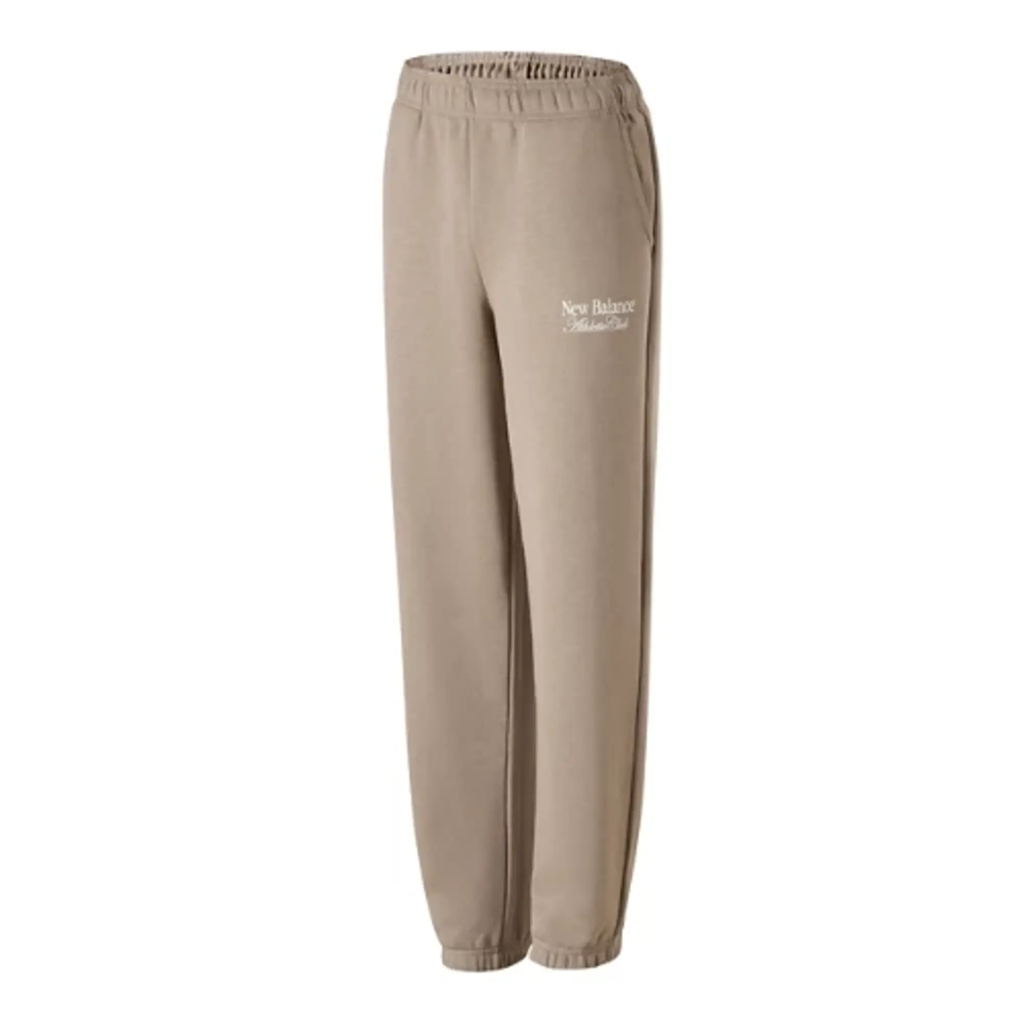 New Balance Women's Linear Fleece Jogger in Brown Cotton