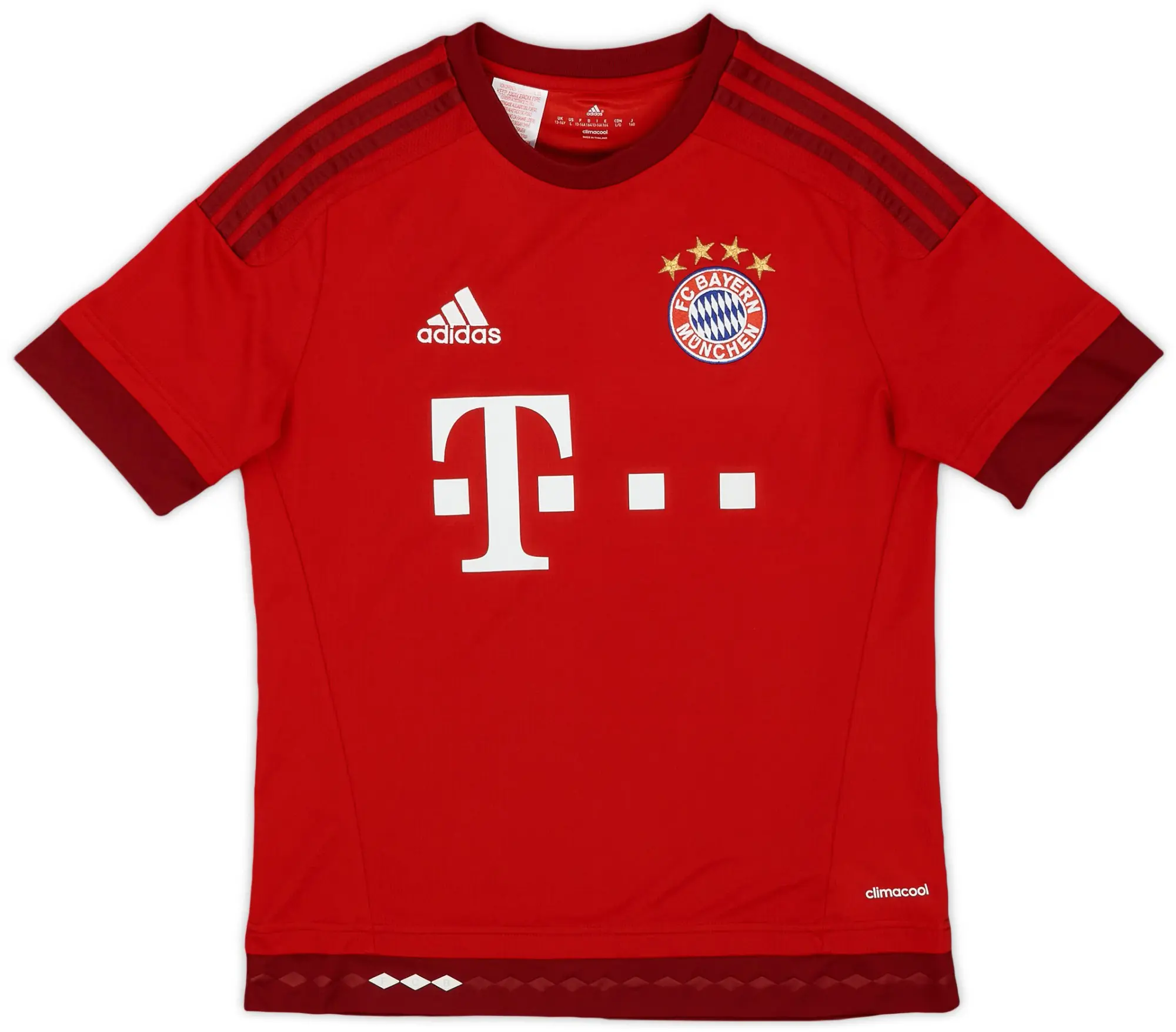 adidas 2015-16 Bayern Munich Home Shirt - 8/10 - (L.Boys)