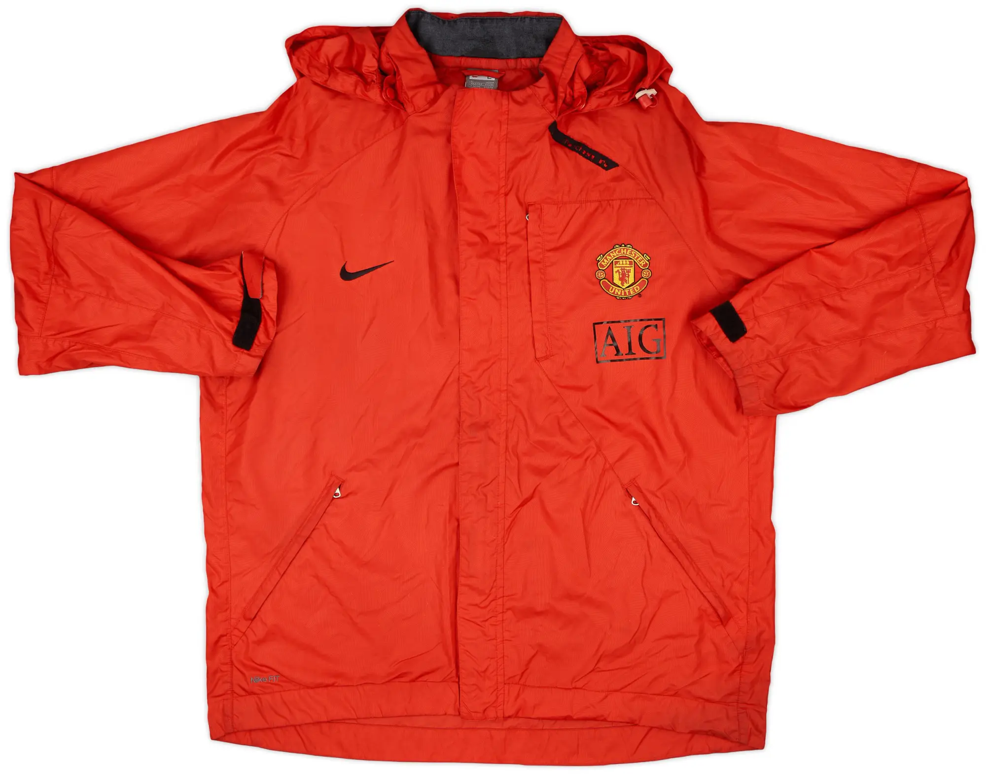 2007-08 Manchester United Nike Hooded Rain Jacket - 7/10 - (L)