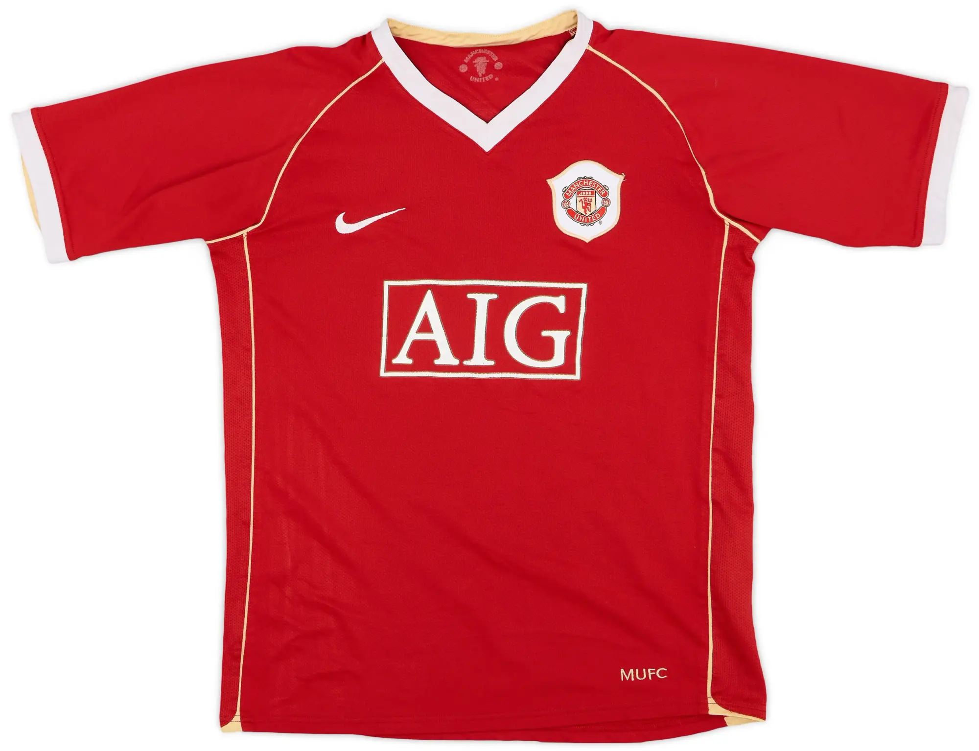 Nike 2006-07 Manchester United Home Shirt - 7/10 - (L.Boys)