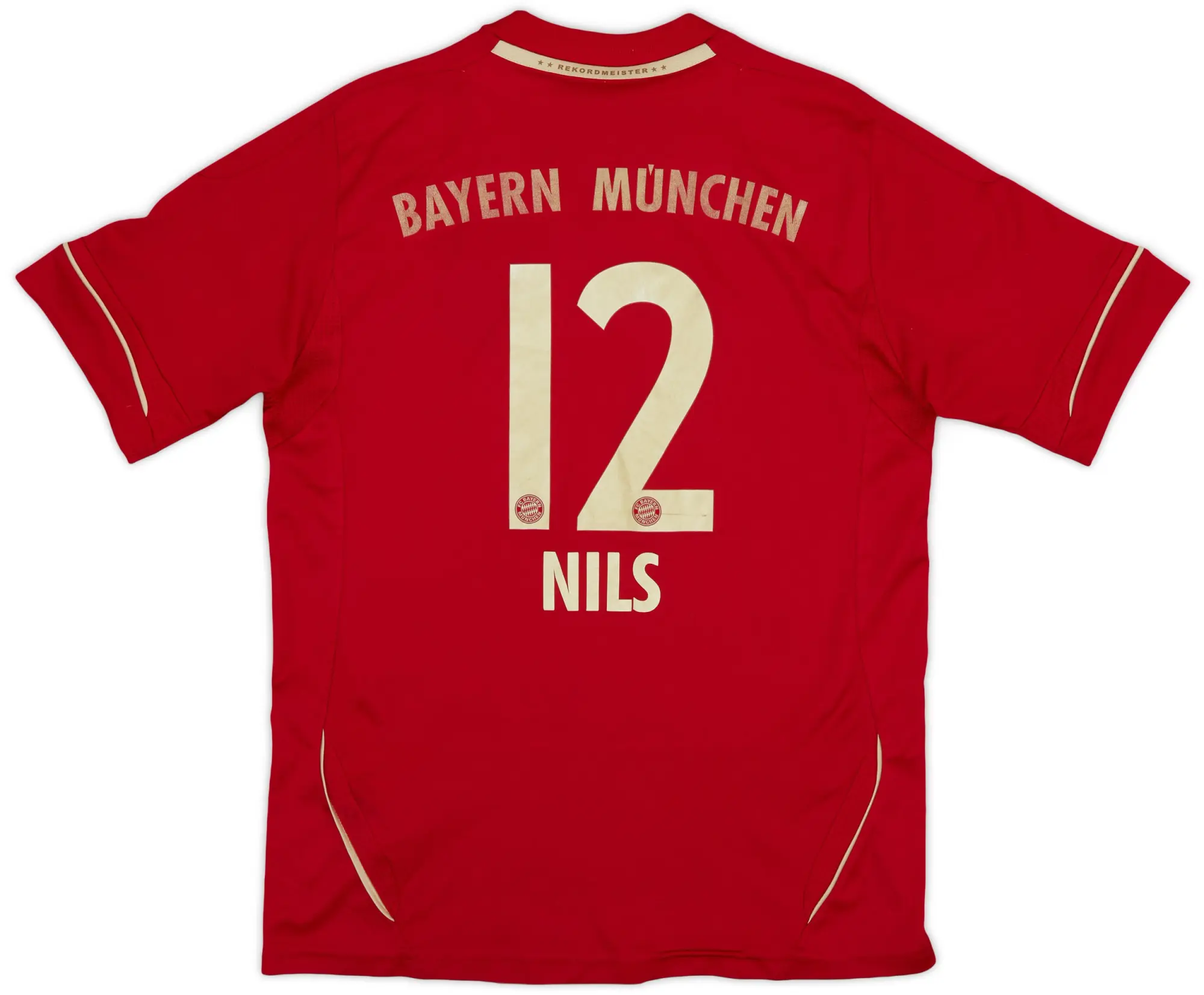 adidas 2011-13 Bayern Munich Home Shirt Nils #12 - 7/10 - (M.Boys)