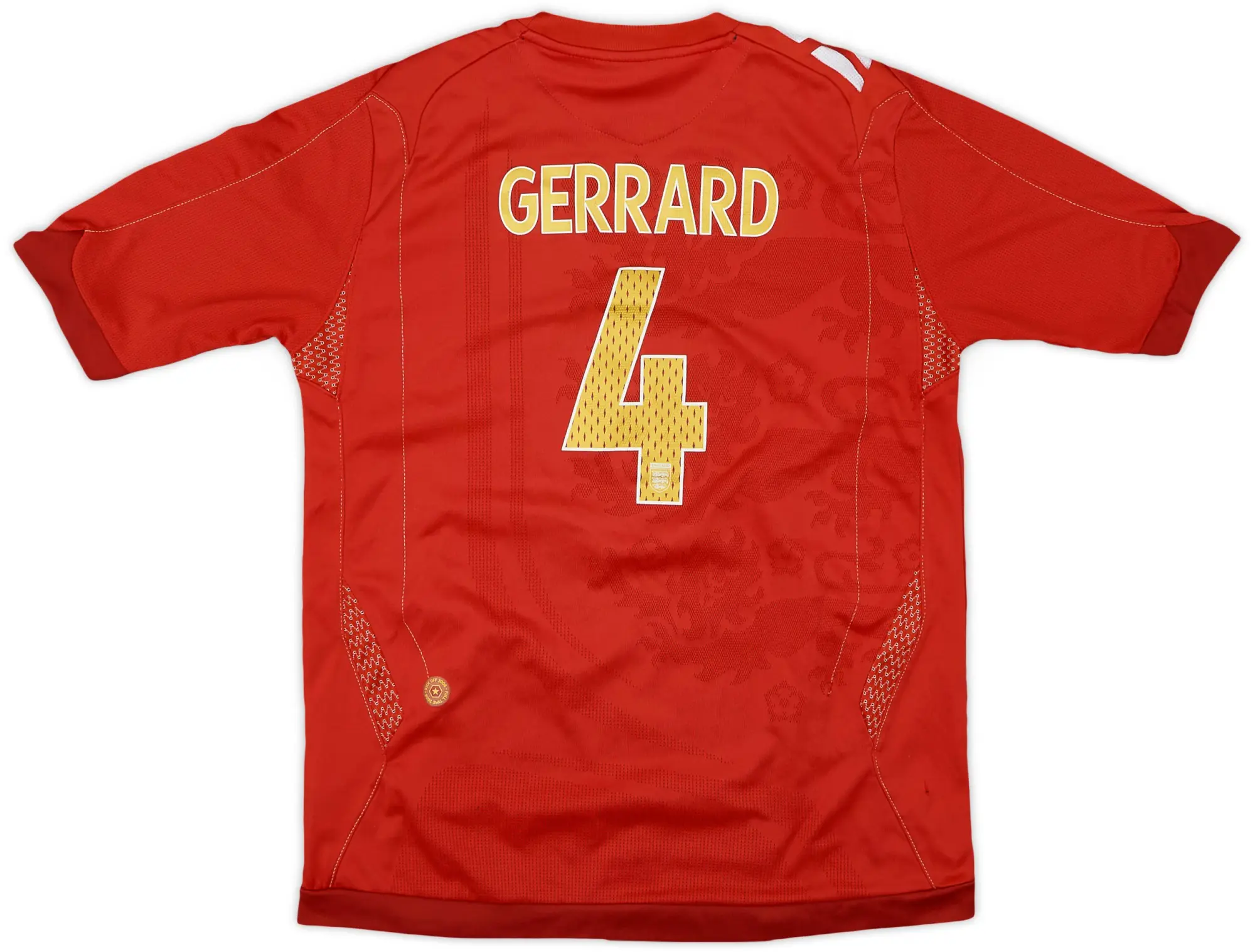 Umbro 2006-08 England Away Shirt Gerrard #4 - 5/10 - (L.Boys)
