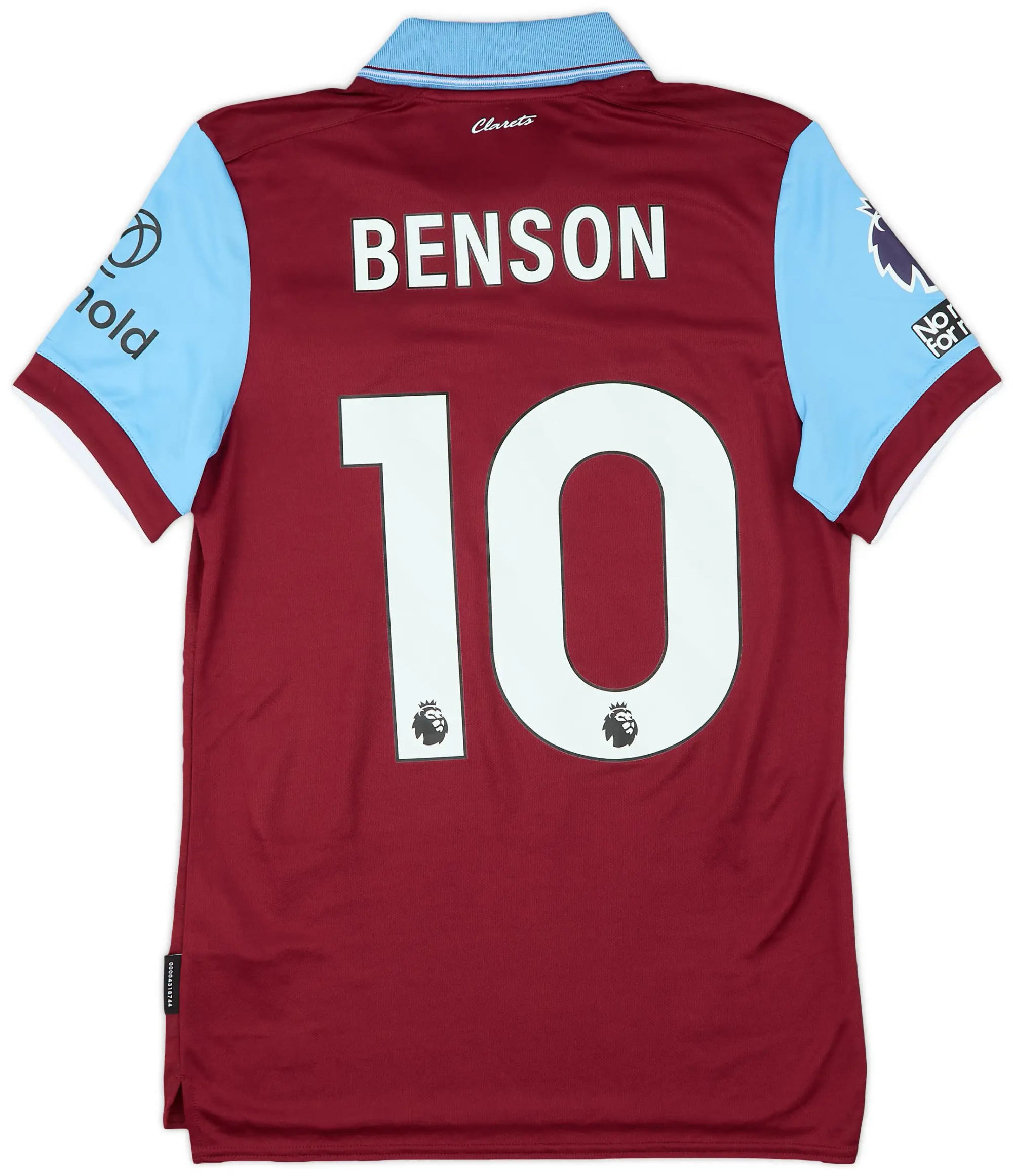 Umbro 2023-24 Burnley Match Issue Home Shirt Benson #10