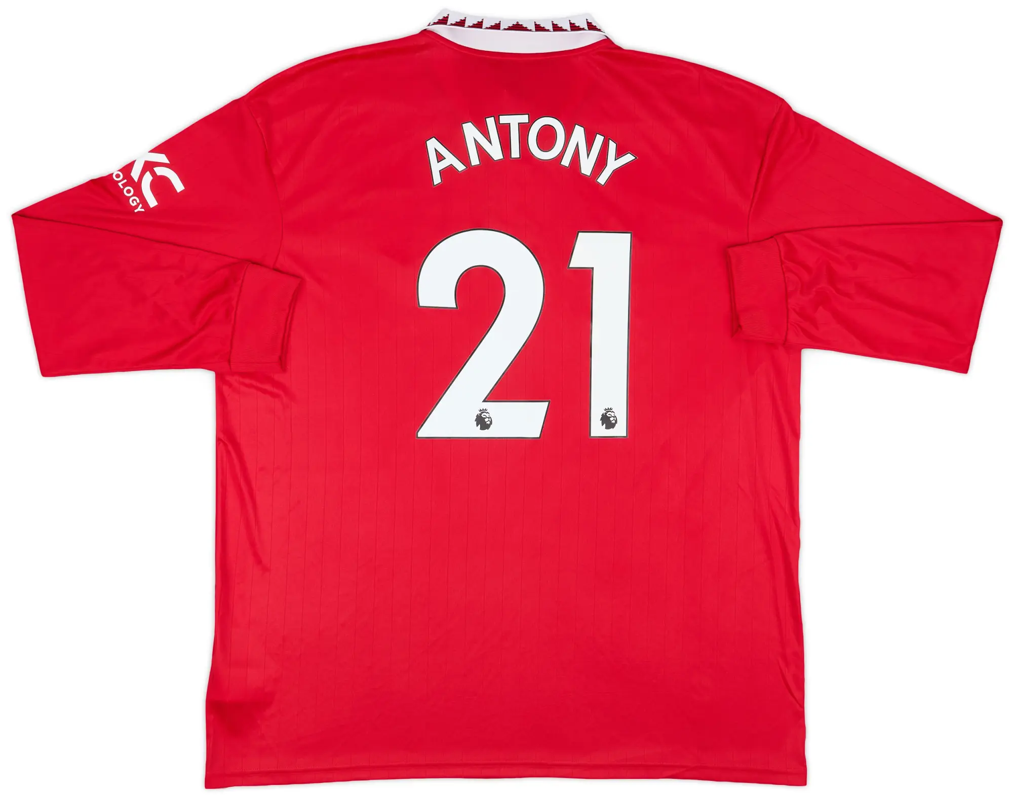 adidas 2022-23 Manchester United Home L/S Shirt Antony #21 - 7/10 - (XL)