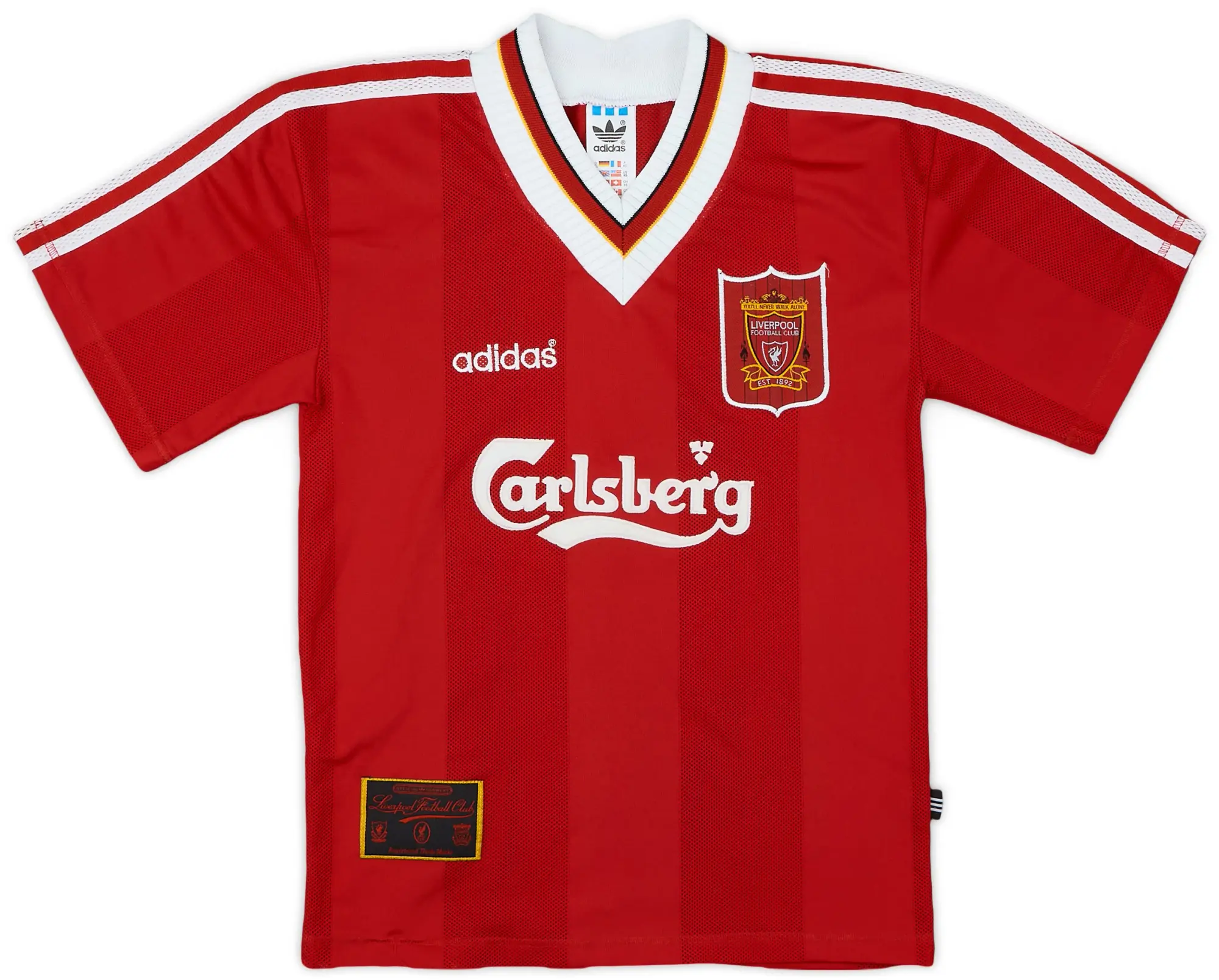 adidas 1995-96 Liverpool Home Shirt - 7/10 - (L.Boys)