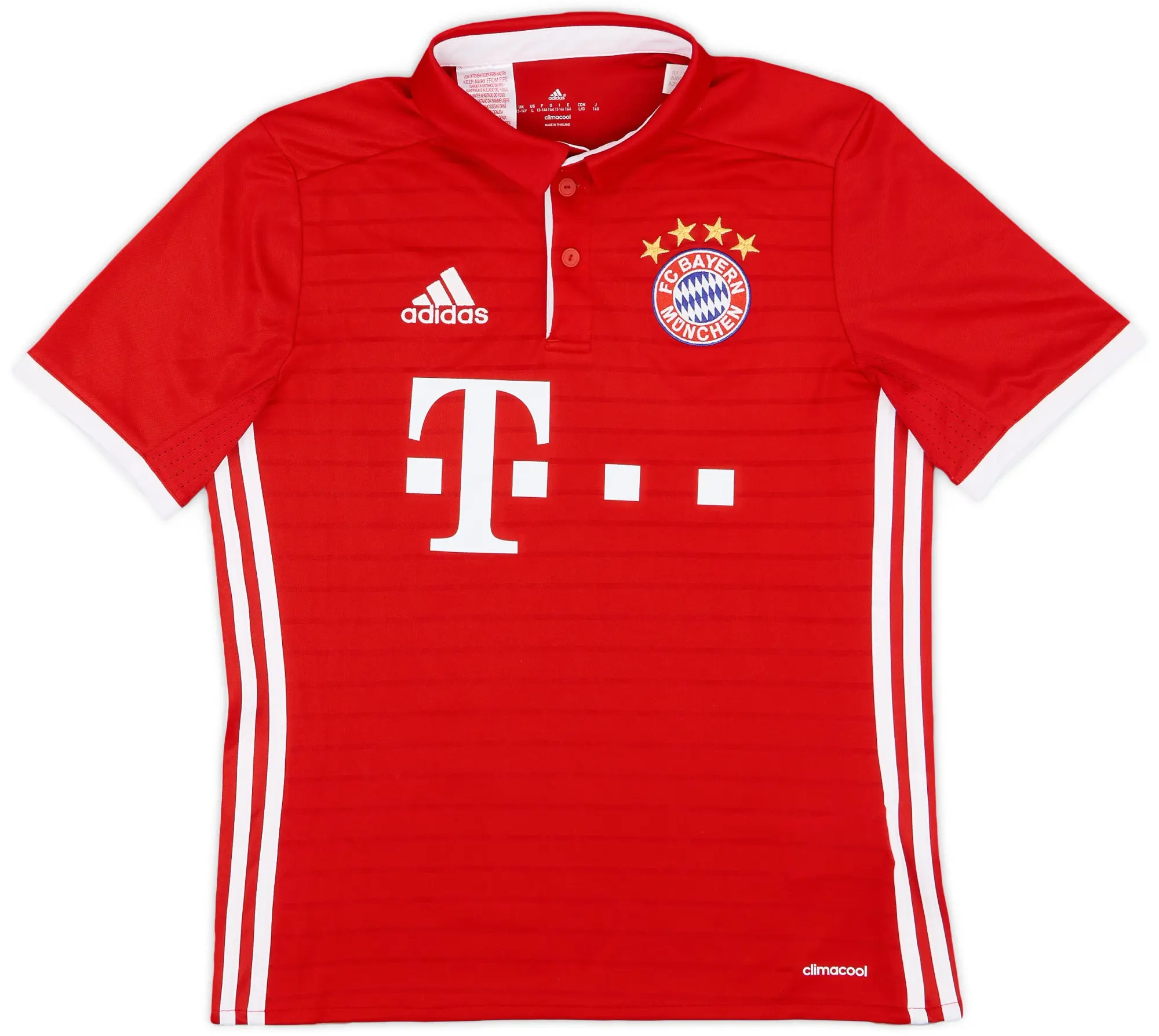 adidas 2016-17 Bayern Munich Home Shirt - 9/10 - (L.Boys)