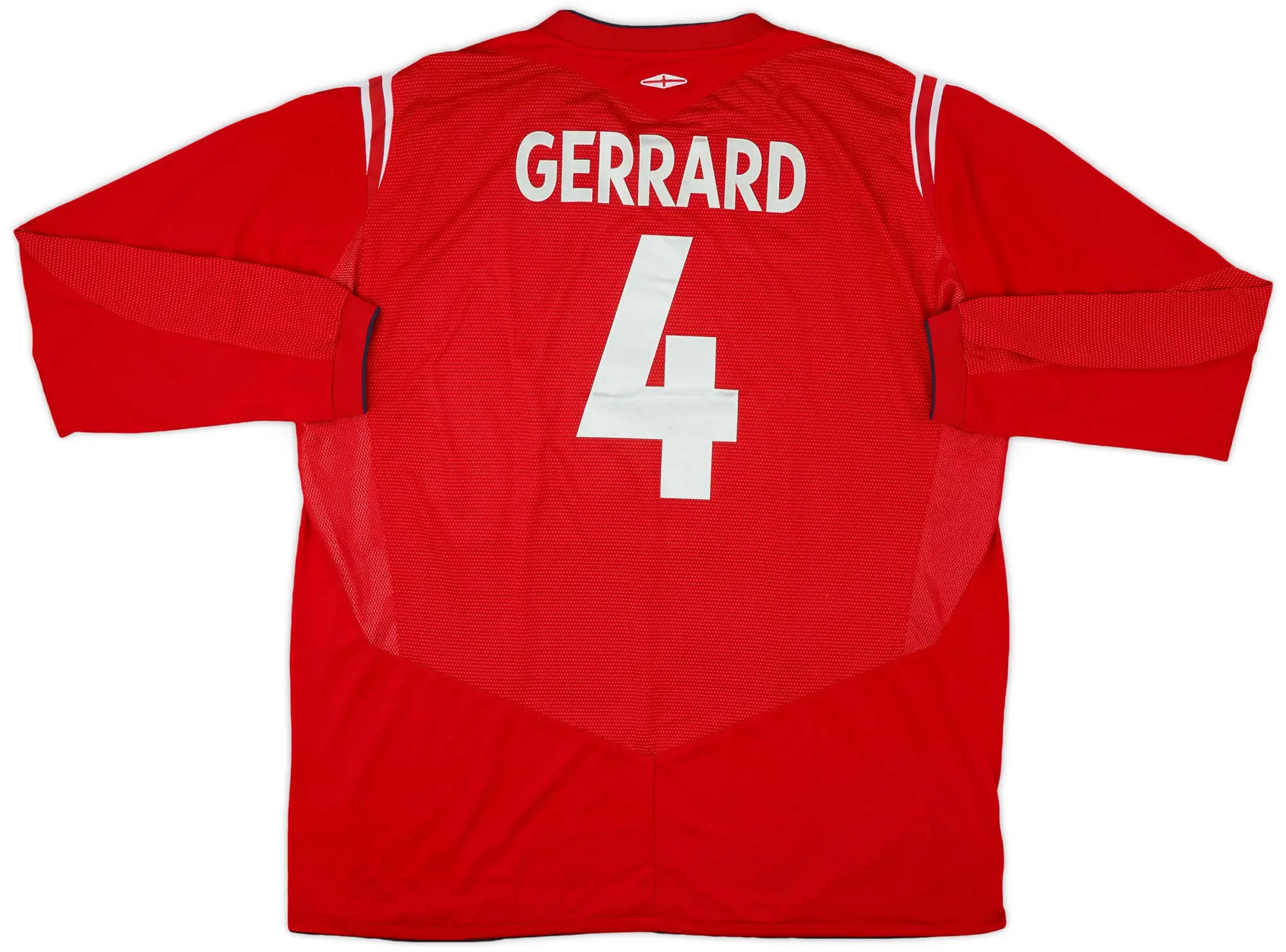 Umbro 2004-06 England Away L/S Shirt Gerrard #4 - 8/10 - (XXL)