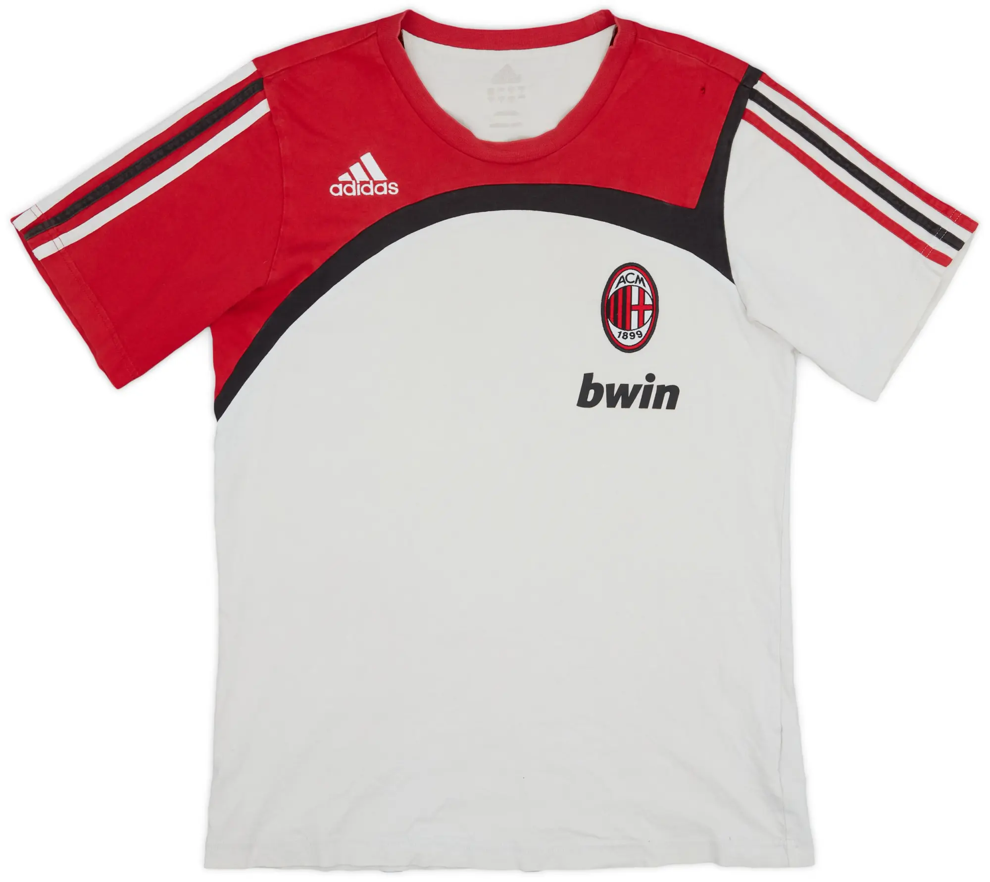2007-08 AC Milan adidas Cotton Tee - 5/10 - (M)