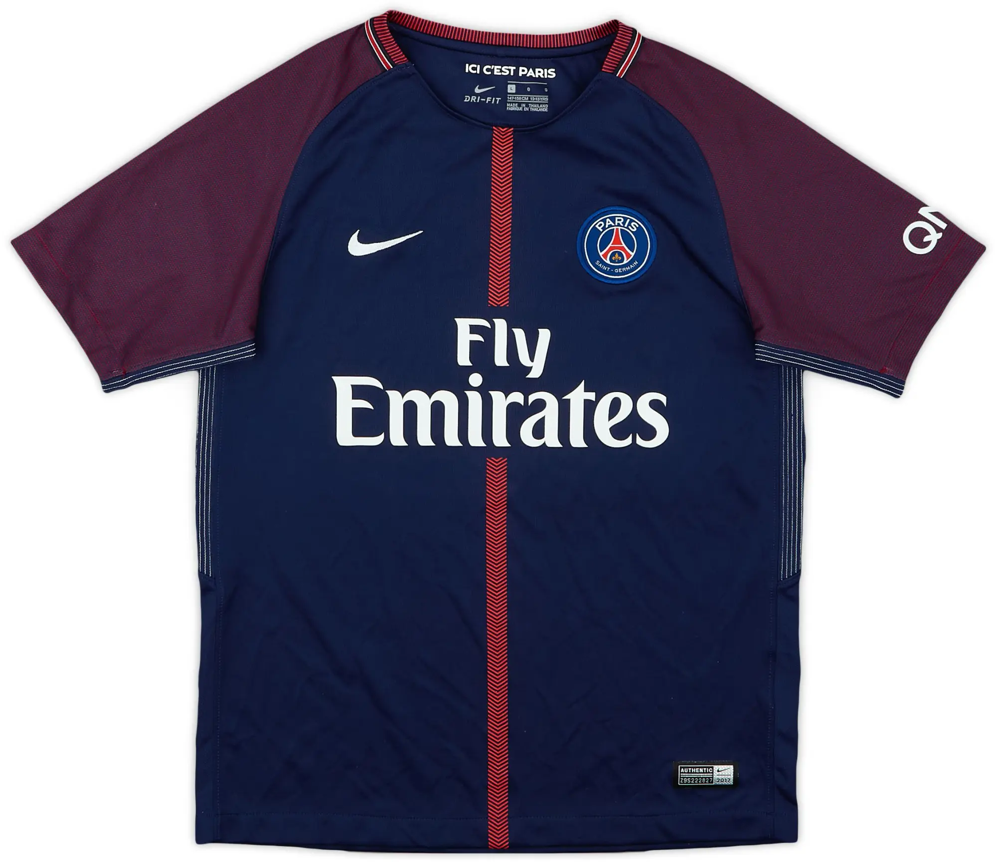 Nike 2017-18 Paris Saint-Germain Home Shirt - 9/10 - (L.Boys)