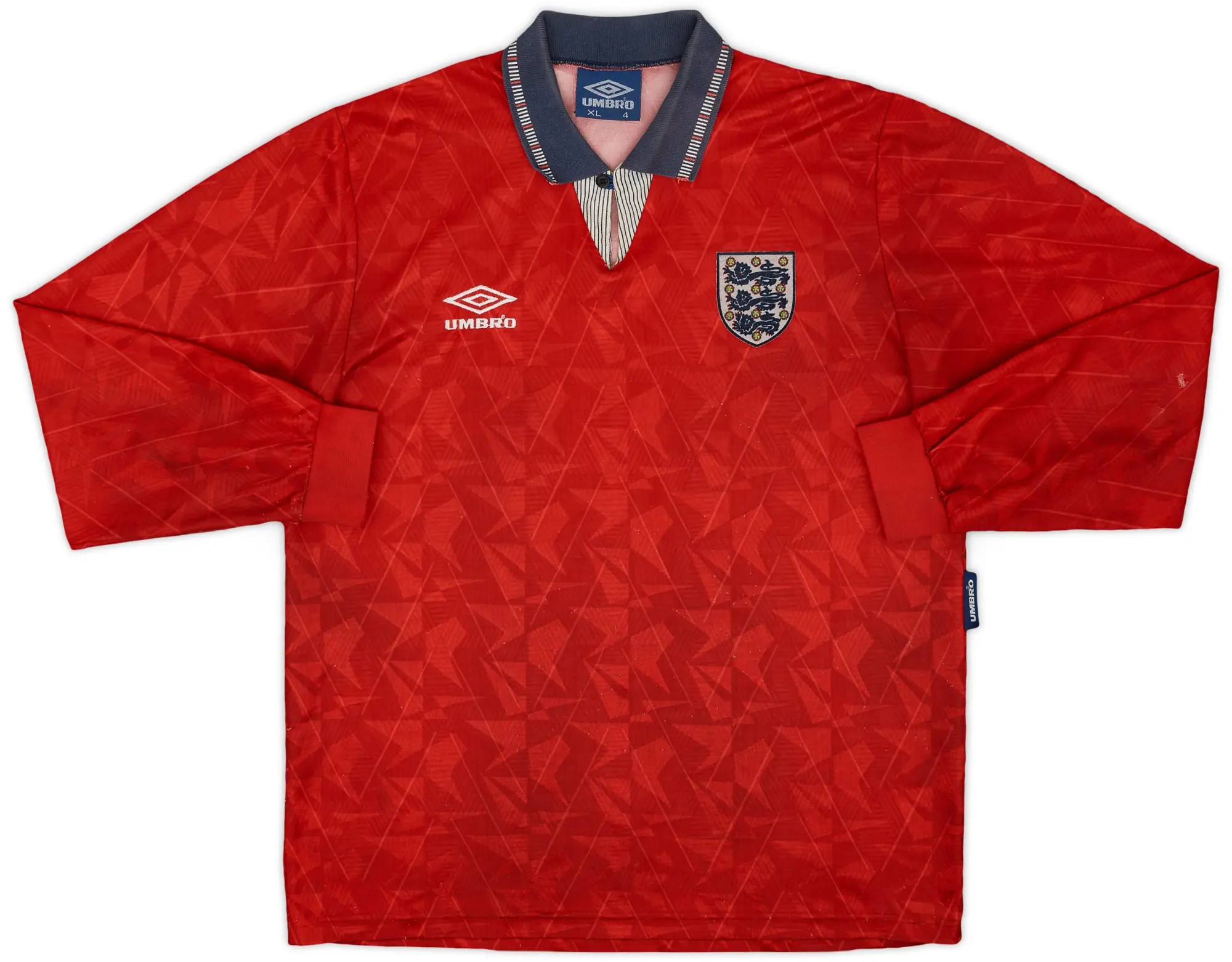 Umbro 1990-93 England Away L/S Shirt - 6/10 - (XL)