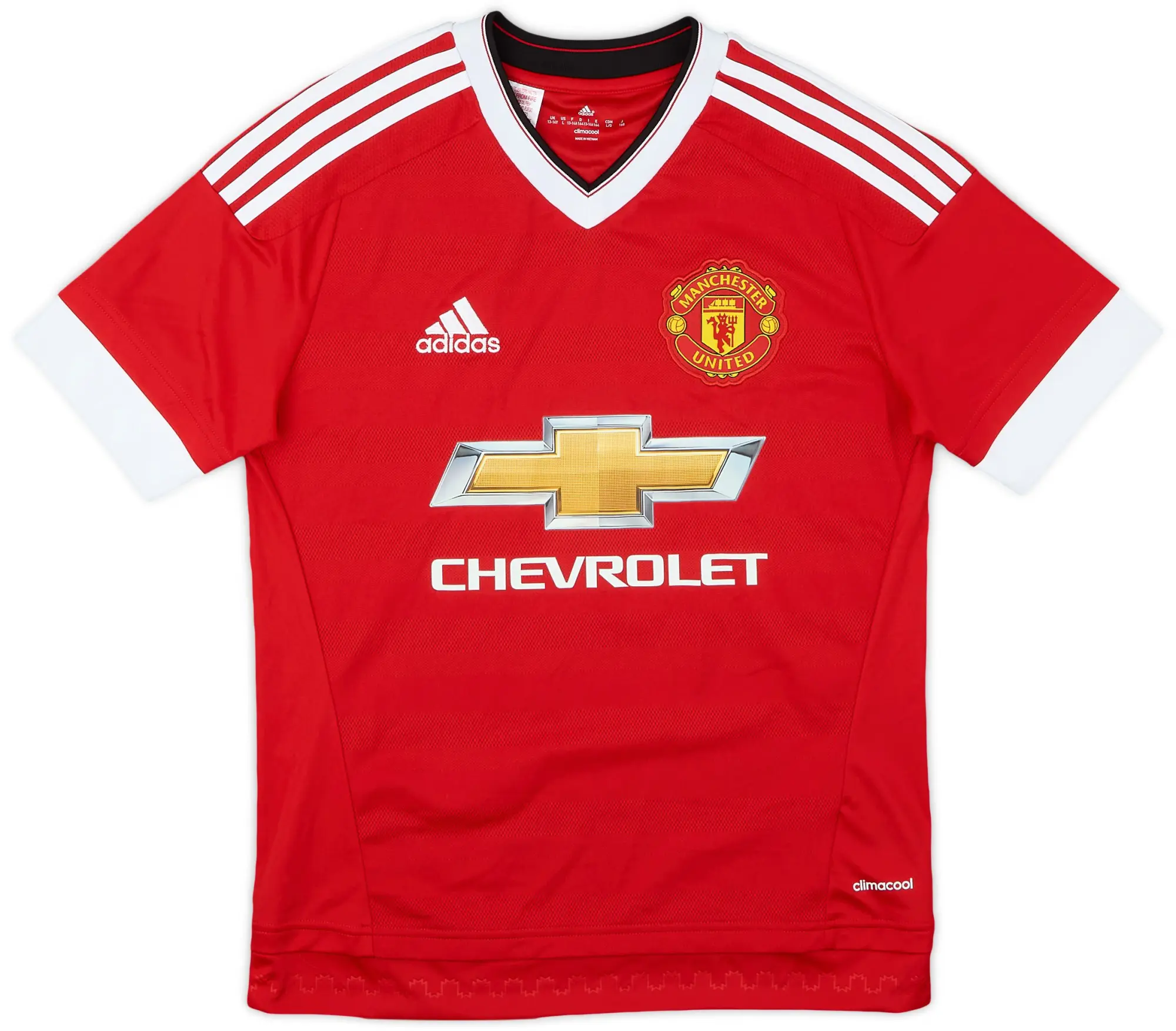 adidas 2015-16 Manchester United Home Shirt - 8/10 - (L.Boys)