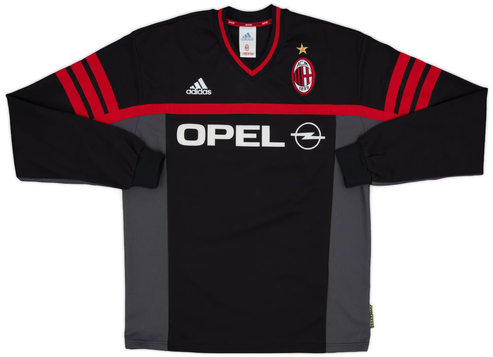 2000-01 AC Milan adidas Training L/S Shirt - 8/10 - (S)