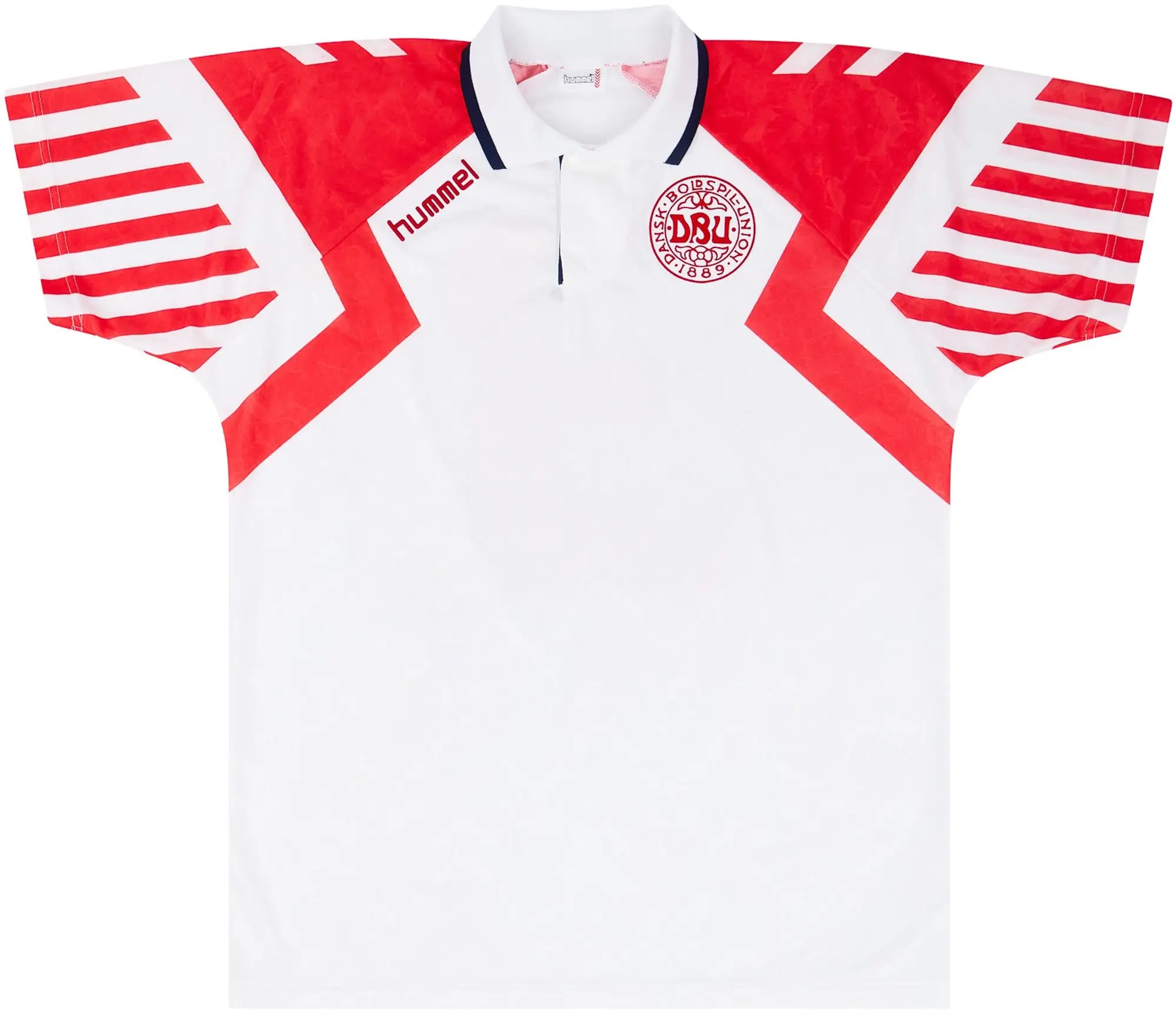 Hummel 1992-94 Denmark Match Issue Away Shirt #3 (Rieper)