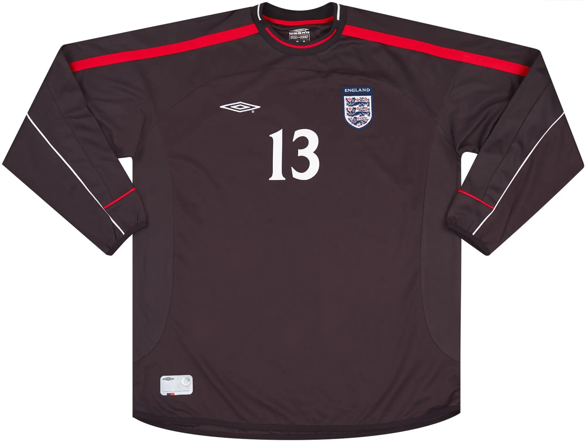 Umbro 2001-02 England Match Issue GK Shirt #13 (Evans)