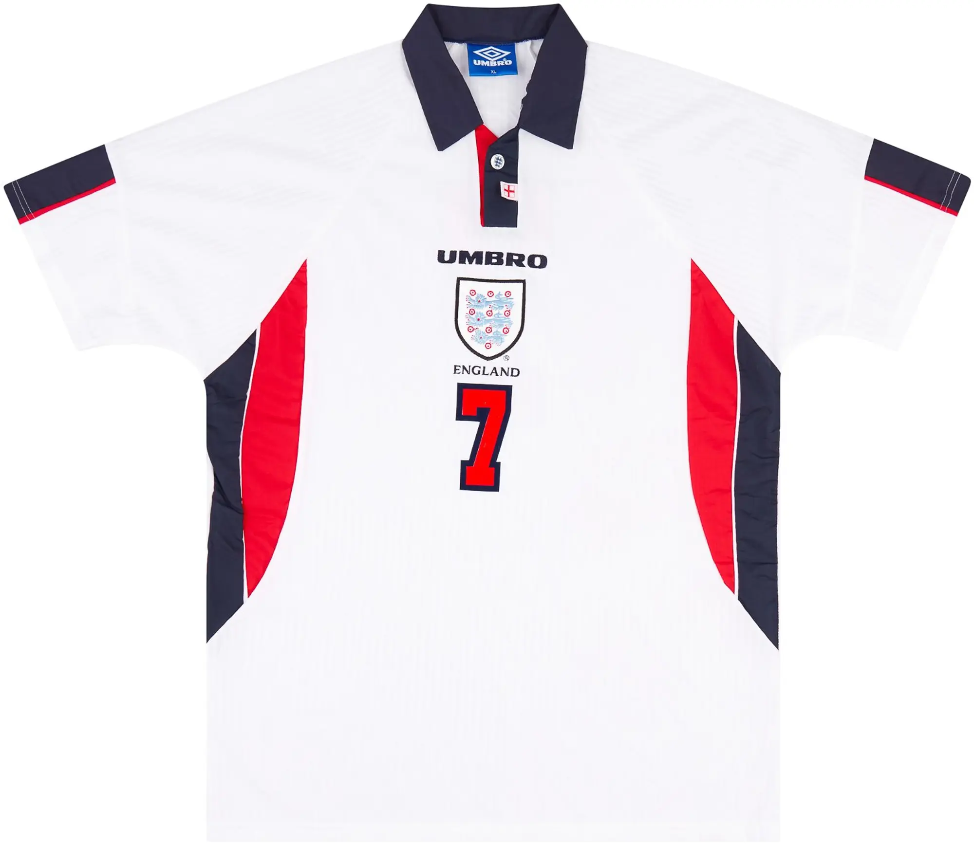 Umbro 1997-99 England Match Issue Home Shirt #7 (McManaman)