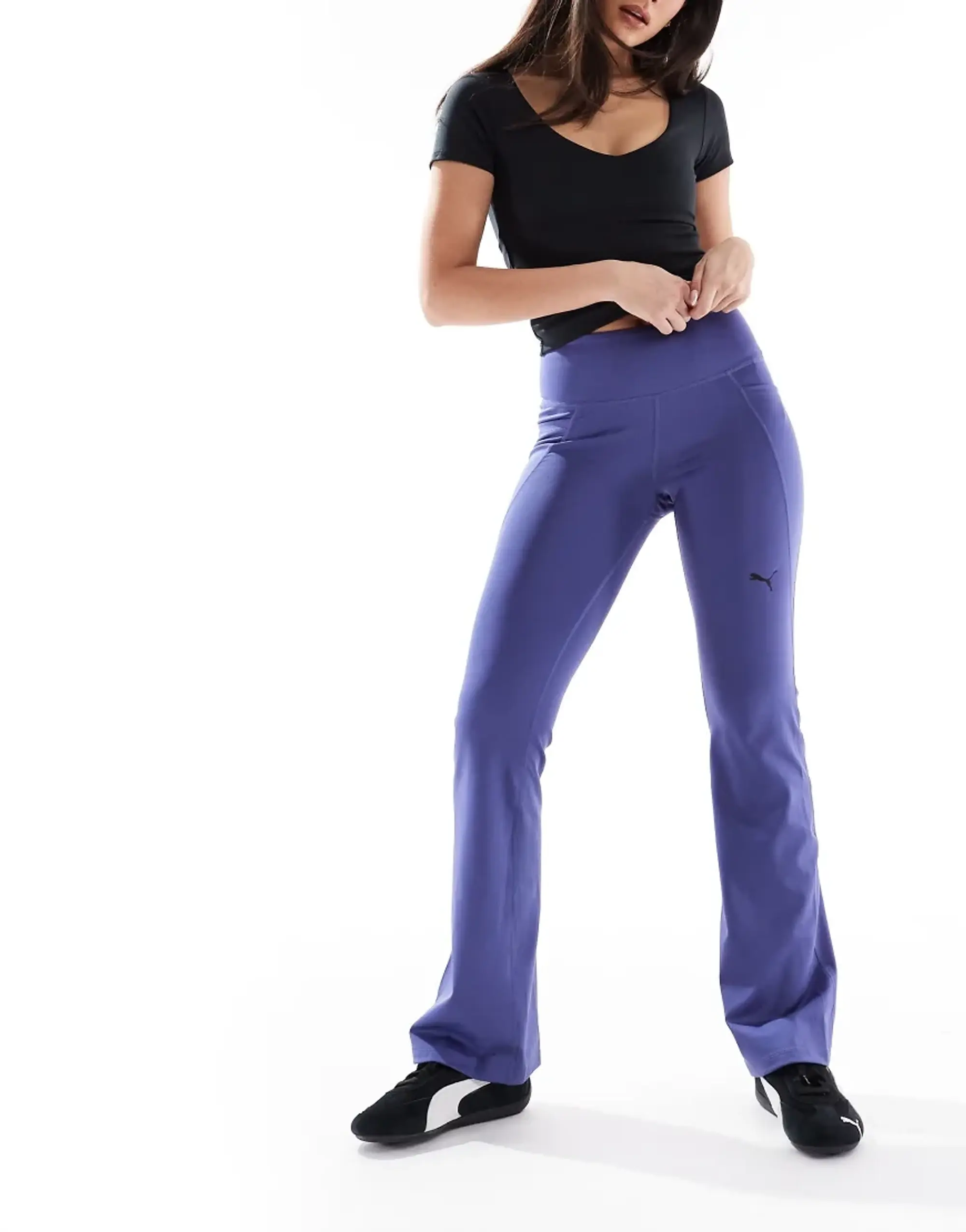 Puma Tad Essentials Bootcut Pants In Blue Crystal-Purple