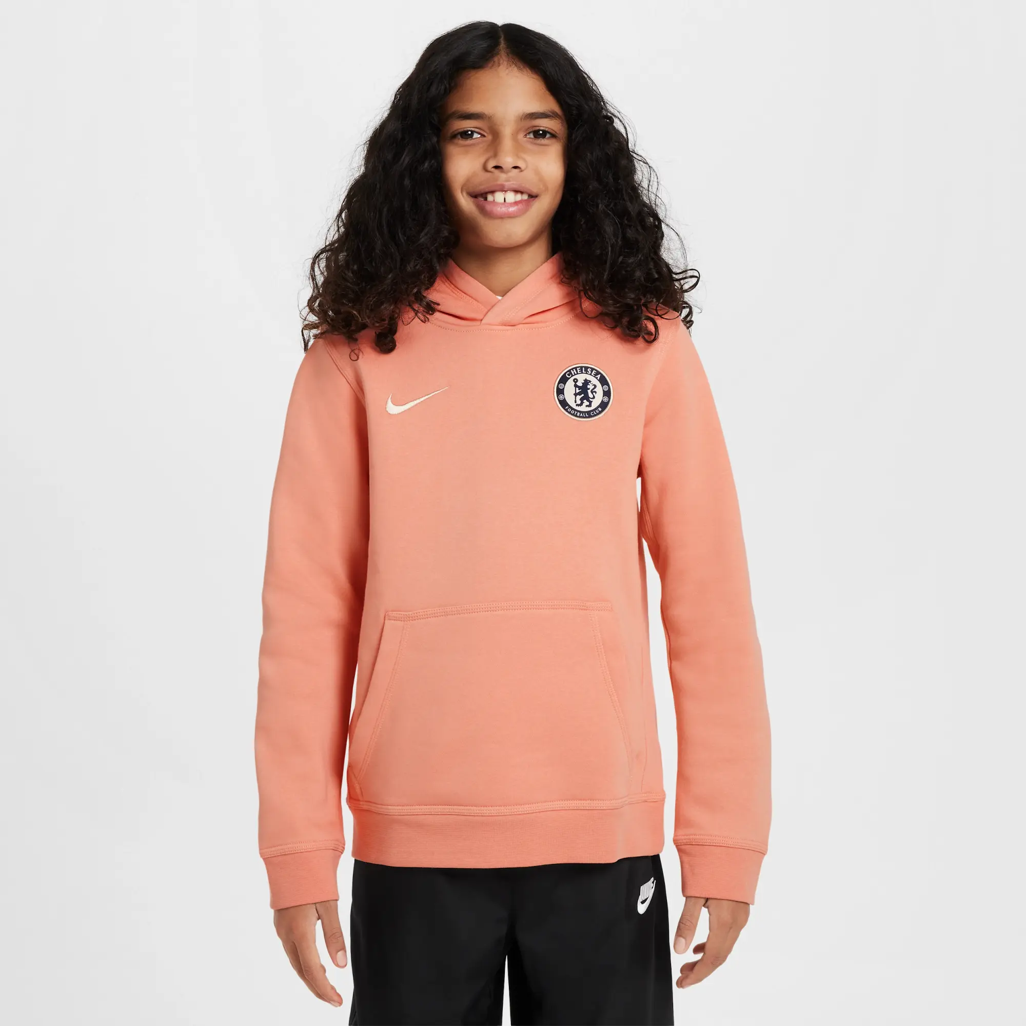 Chelsea Nike Club Crew Hoodie - Apricot - Kids