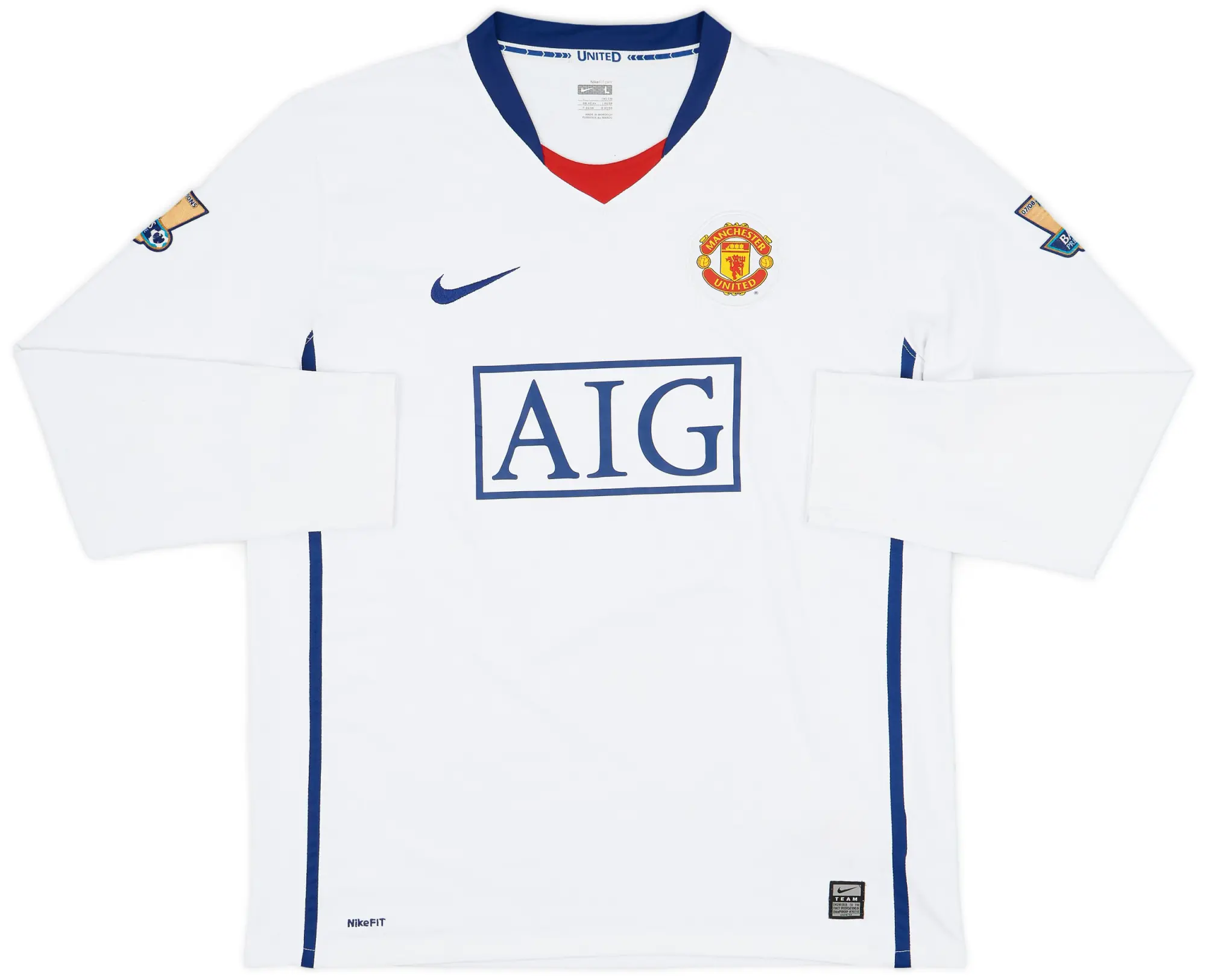 Nike 2008-10 Manchester United Away L/S Shirt Nani #17 - 7/10 - (L)
