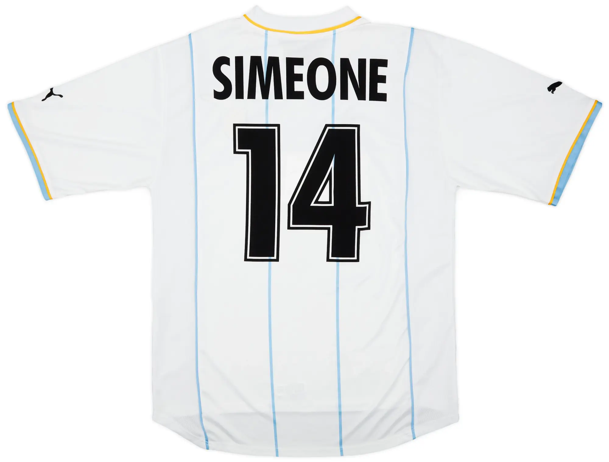 Puma 2001-02 Lazio European Home Shirt Simeone #14 - 8/10 - (L)