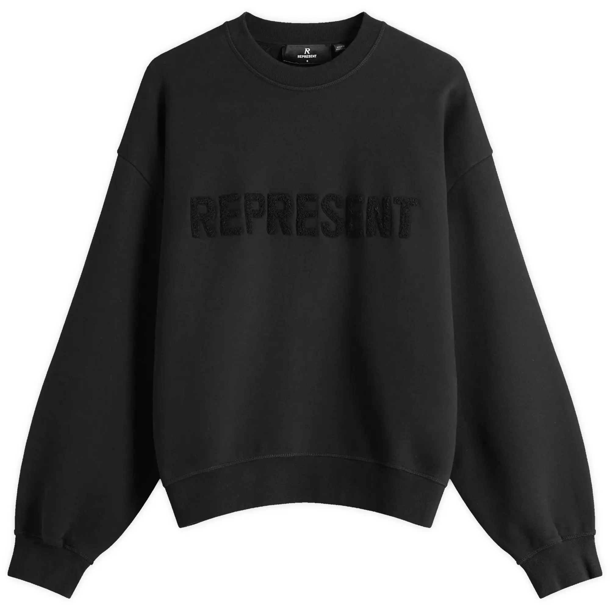 Represent Women's Everyday Logo Crew Sweatshirt Jet Black