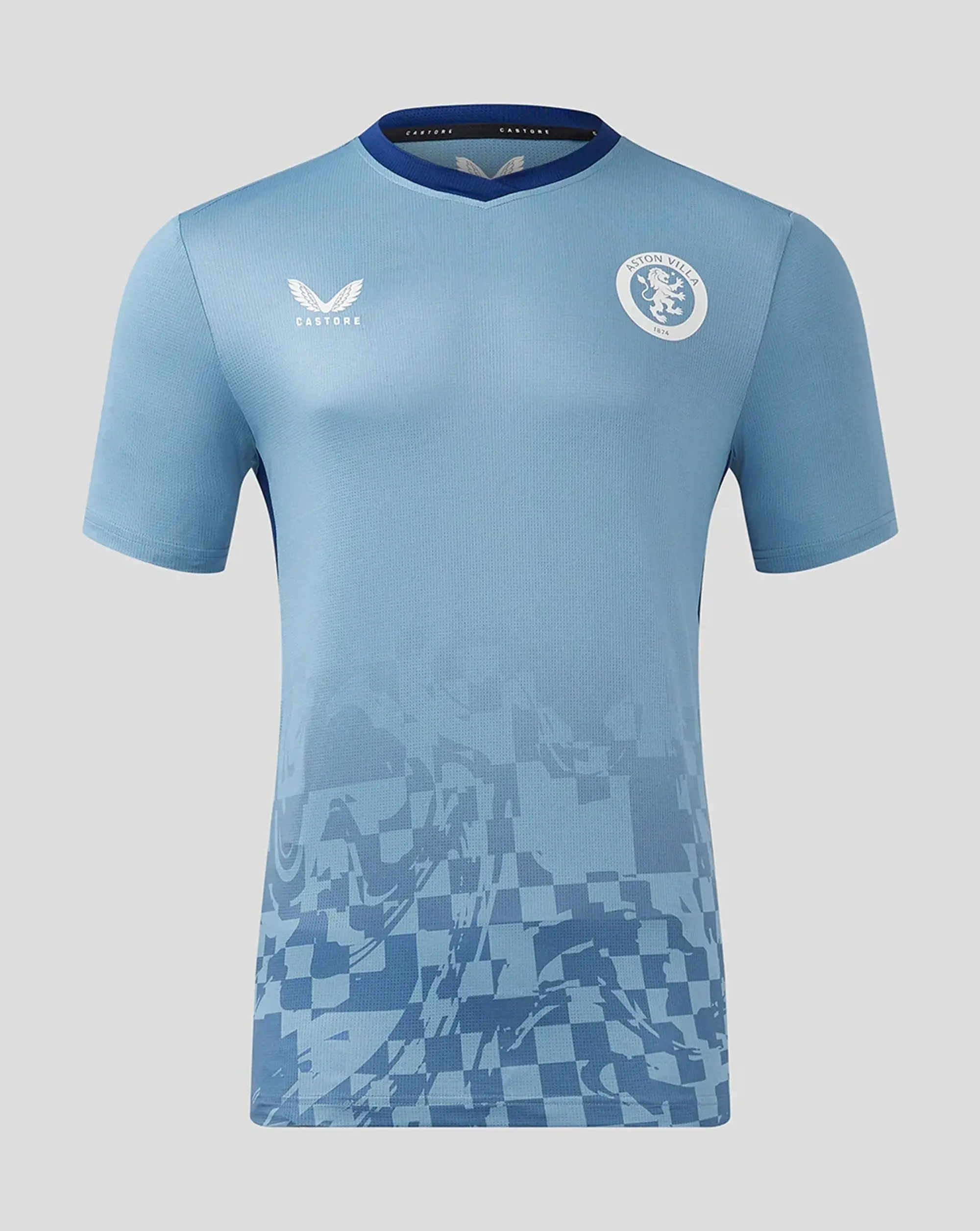 Castore Mens Aston Villa Fc Third Matchday T-shirt - Blue Shadow / Blue Depths