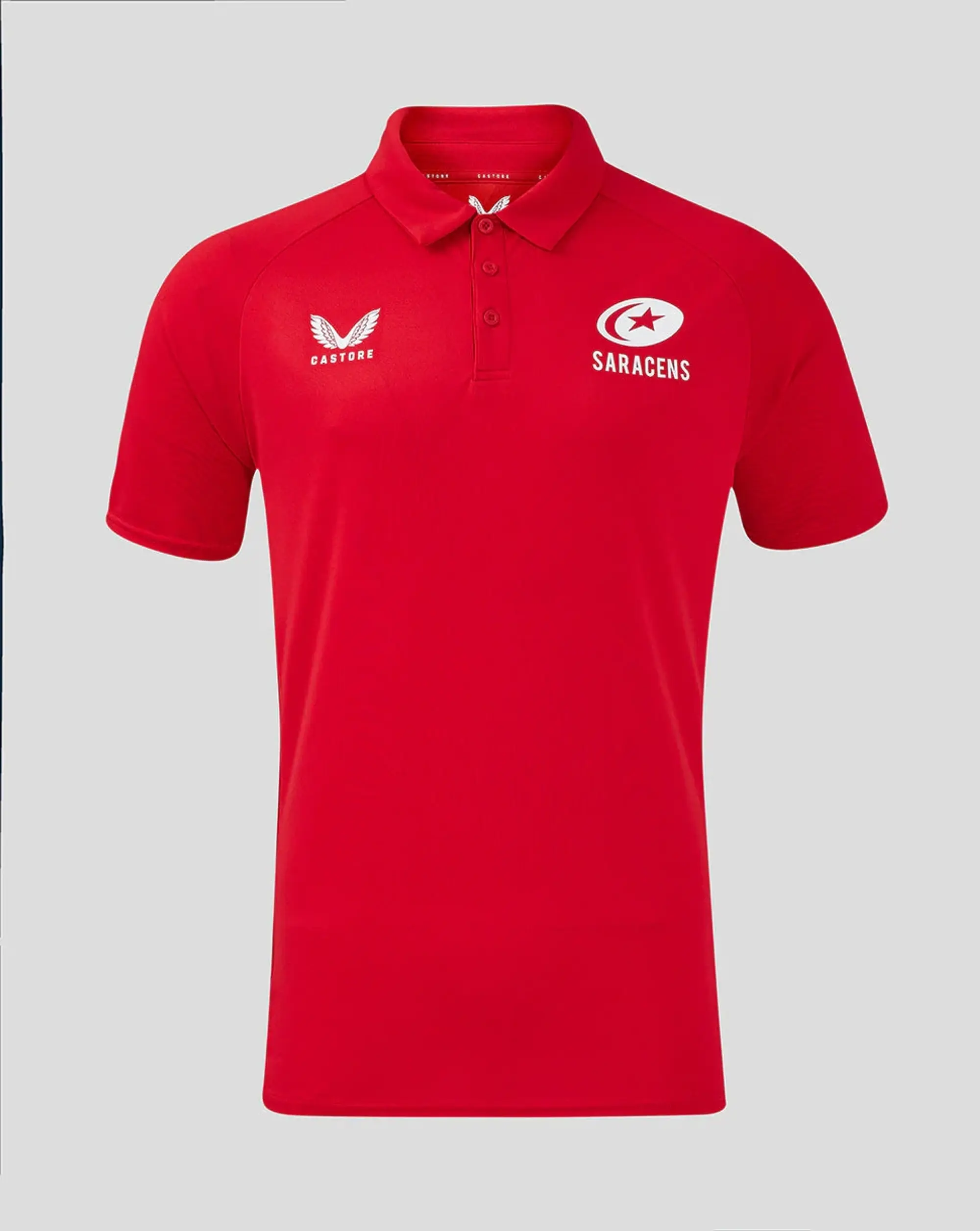 Castore Saracens Men's 24/25 Presentation Polo - Red