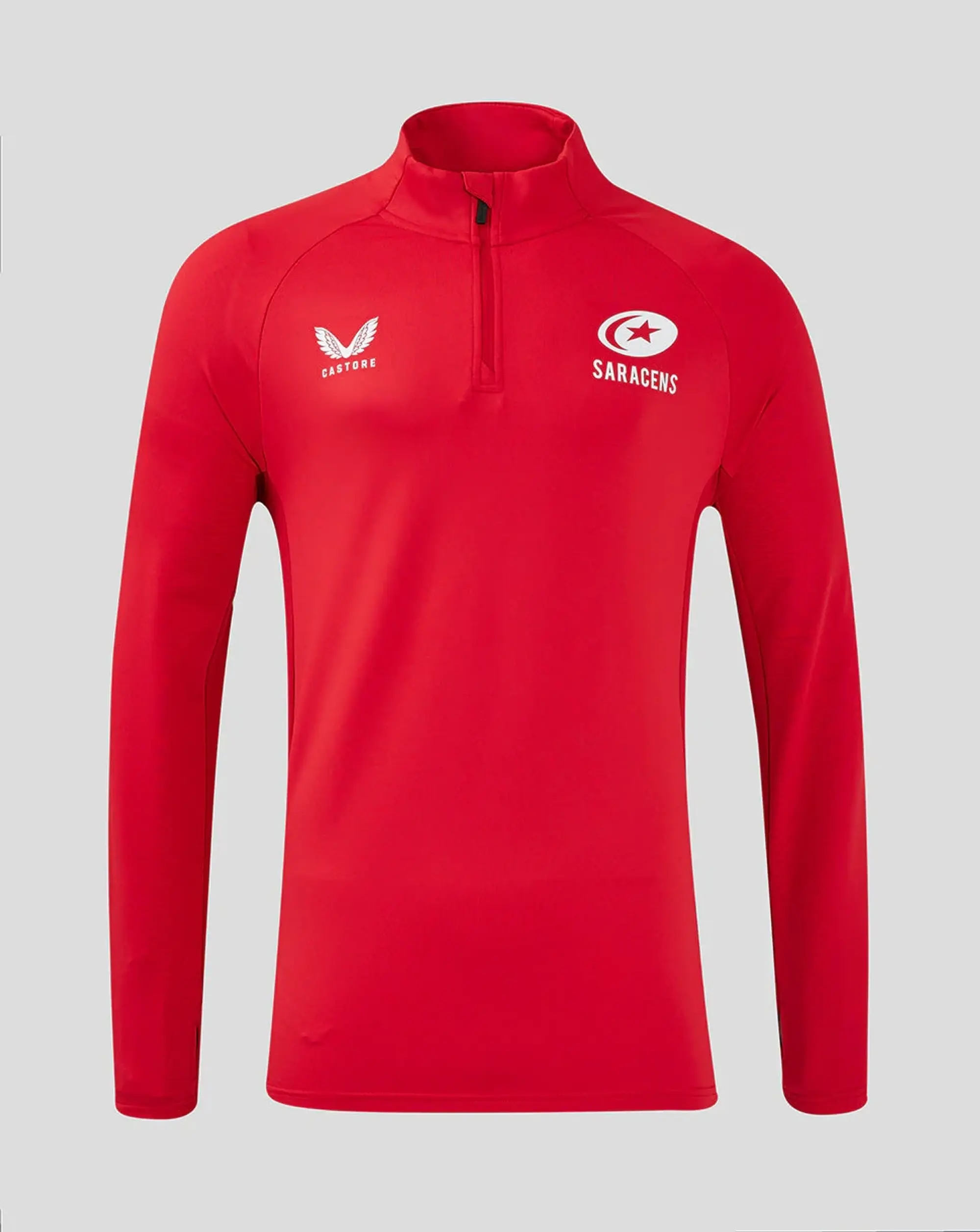 Castore Saracens Men's 24/25 Training 1/4 Zip - Red