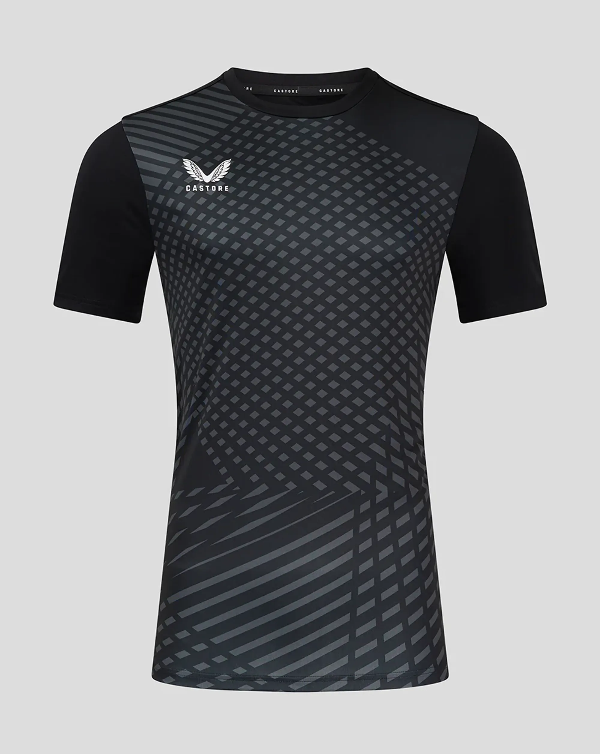 Castore Ss Geometric Printed Training Tee 3 - Caviar/phantom