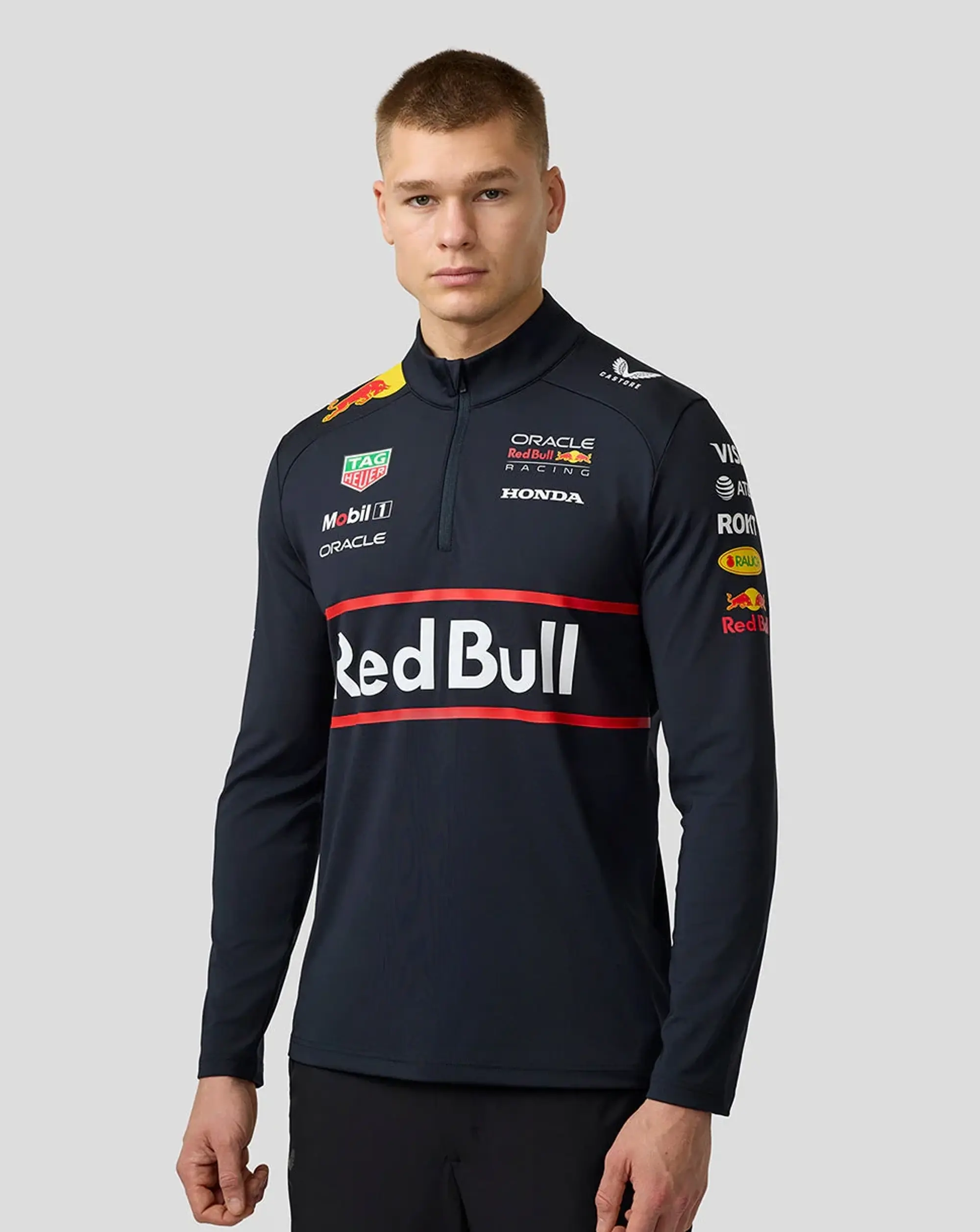 Castore Oracle Red Bull Racing Unisex Teamline 1/4 Zip Midlayer - Night Sky