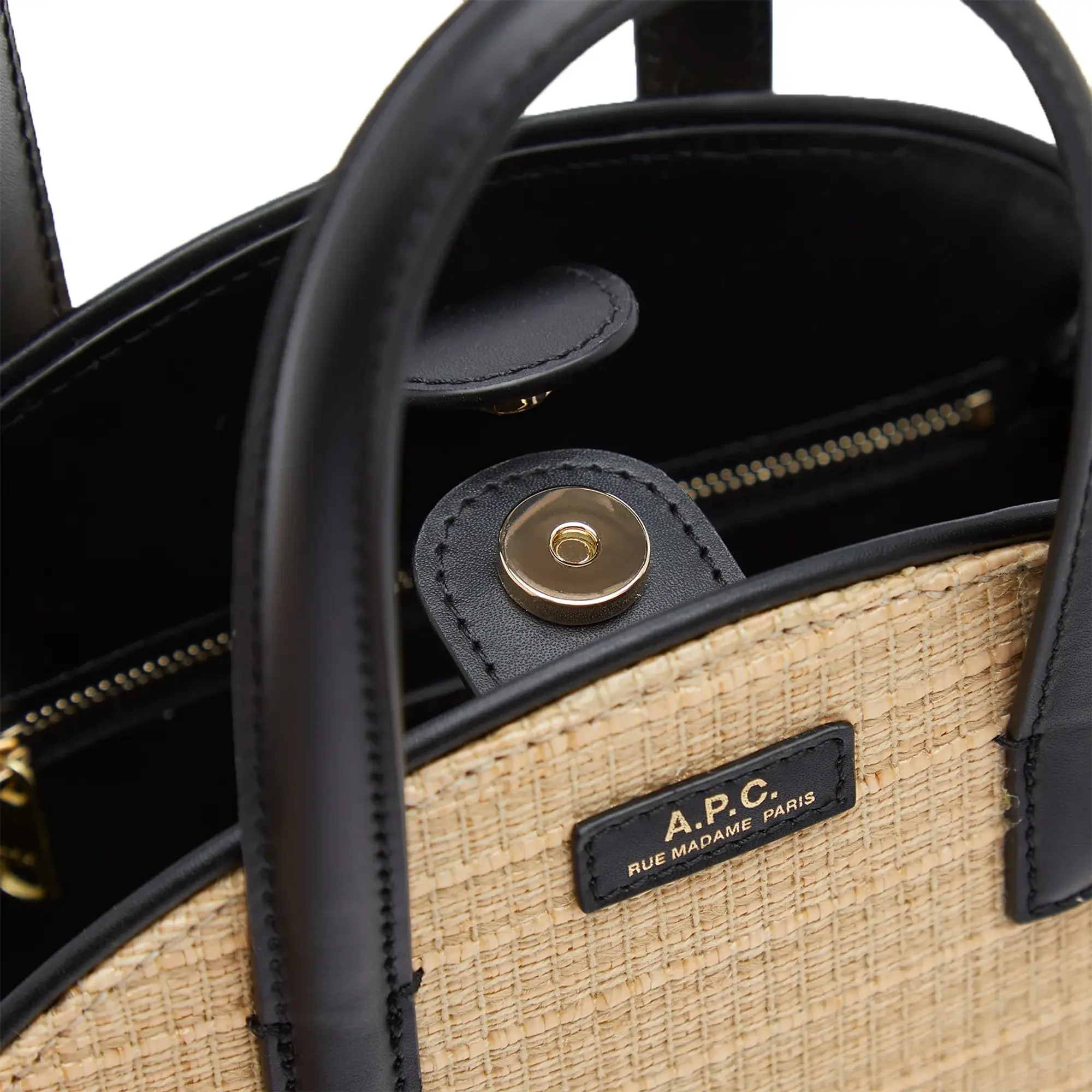 A.P.C. Women's Demi Lune Small Bag Beige/Black